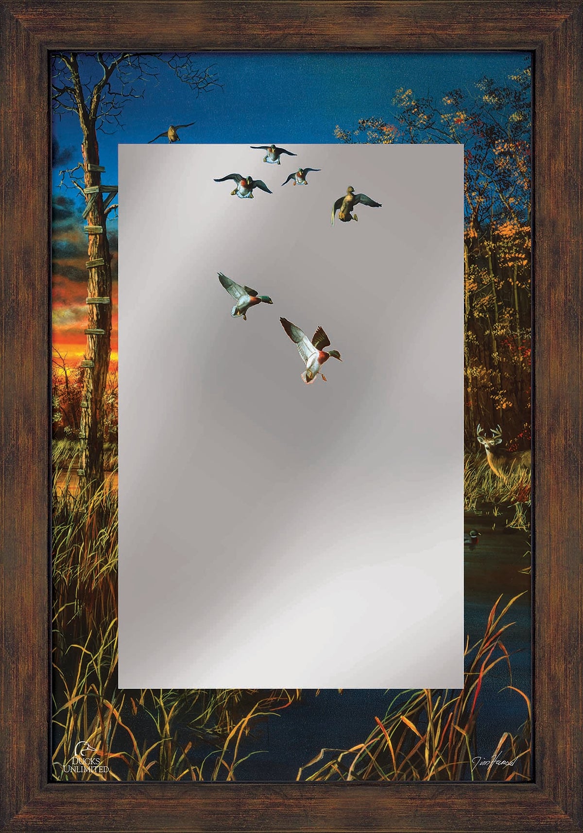 Day to Remember 16" x 24" Mirror Framed Barnwood - Official Ducks Unlimited Art