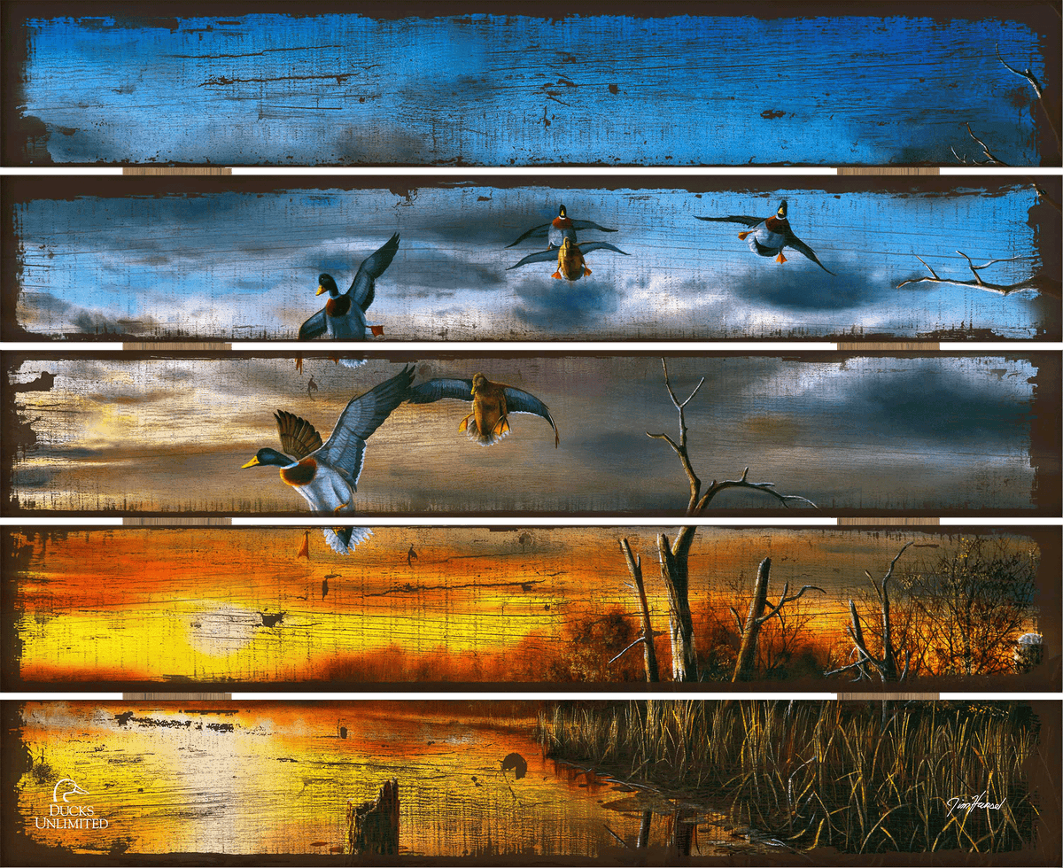 Days End 18" x 22" Pallet Wall Art - Official Ducks Unlimited