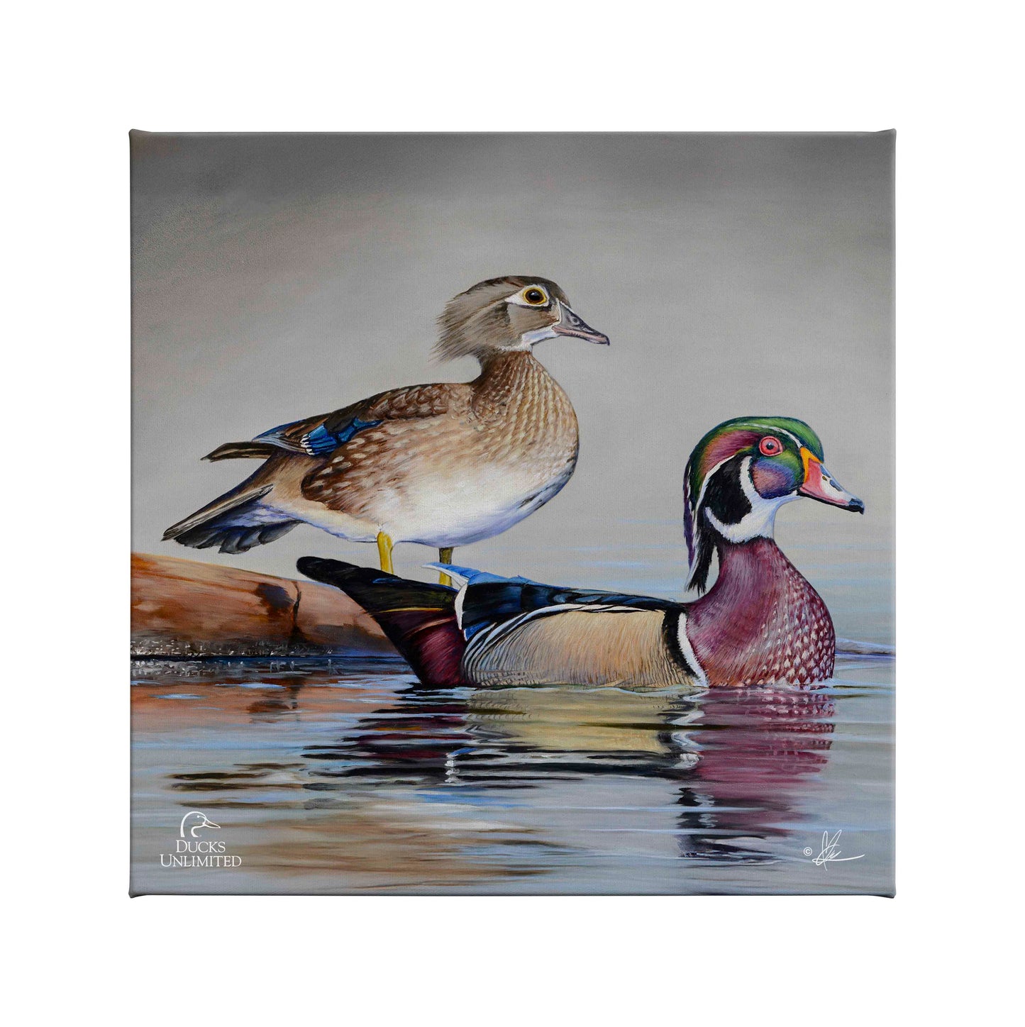 Foggy Day Woodies Gallery Wrapped Canvas - Official Ducks Unlimited Art