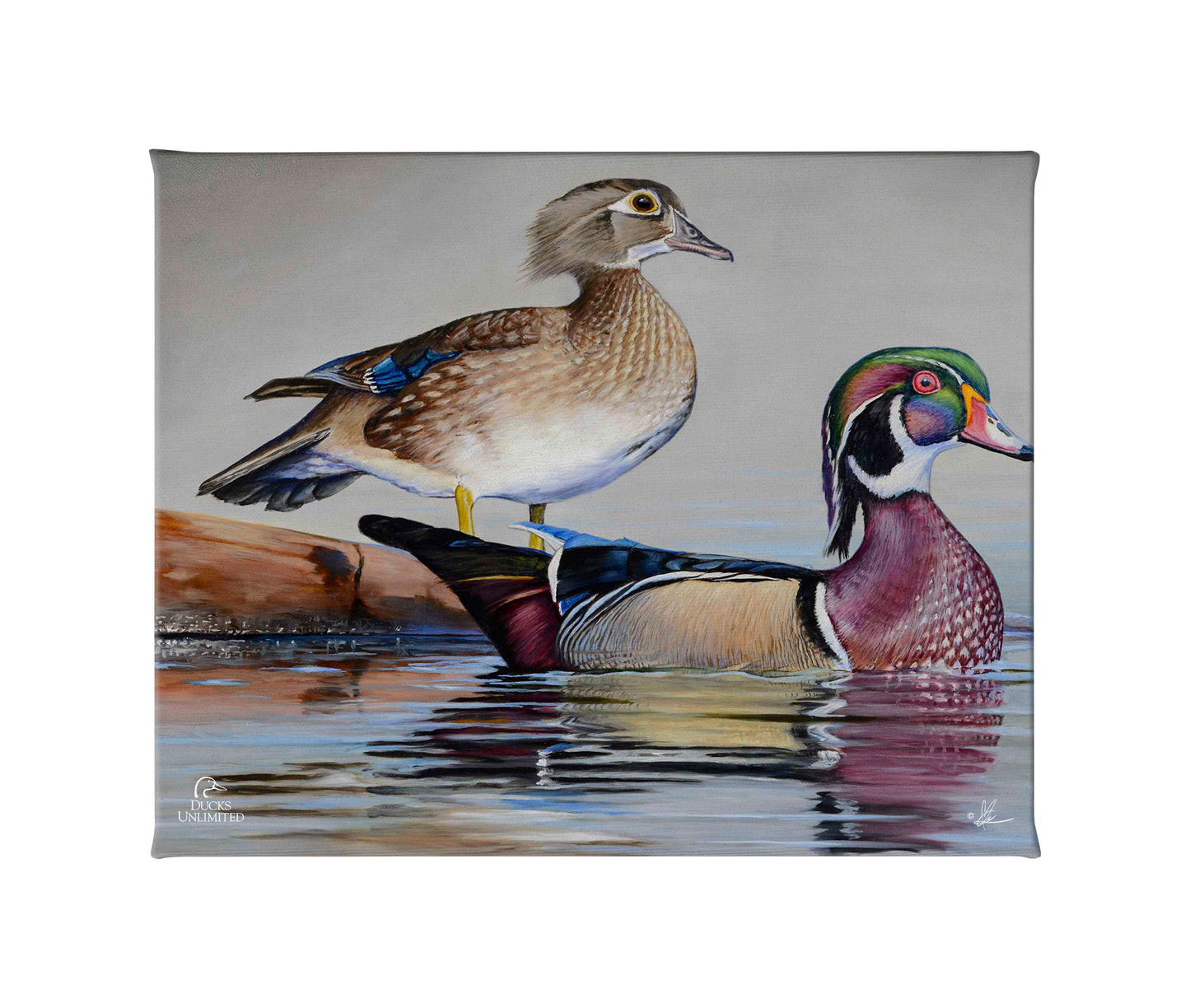 Foggy Day Woodies Gallery Wrapped Canvas - Official Ducks Unlimited Art