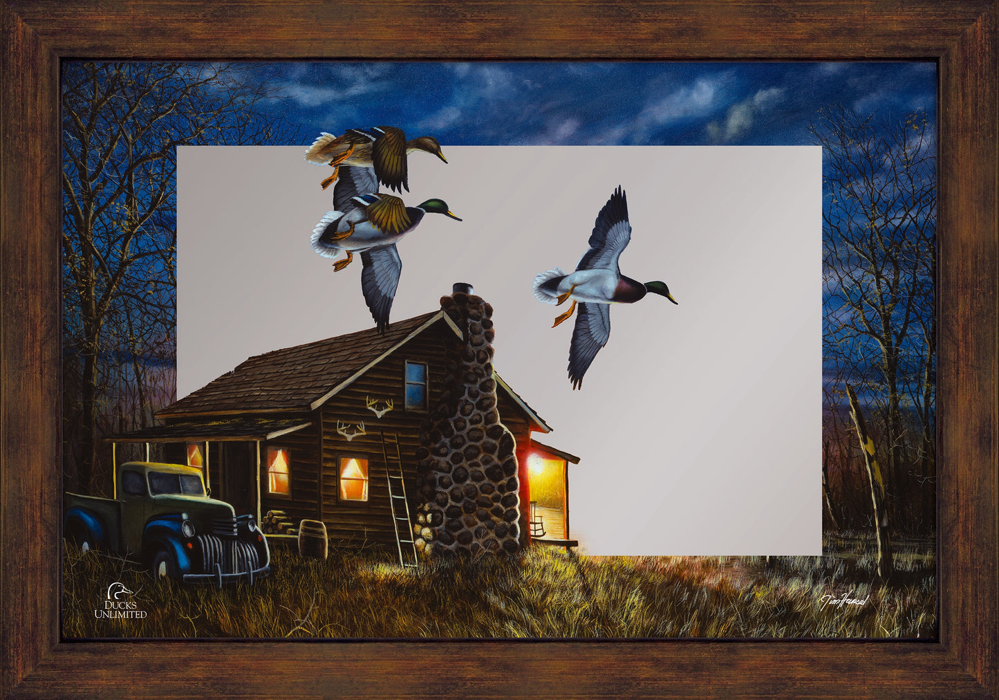My Favorite Place 16" x 24" Mirror Framed Barnwood - Official Ducks Unlimited Art