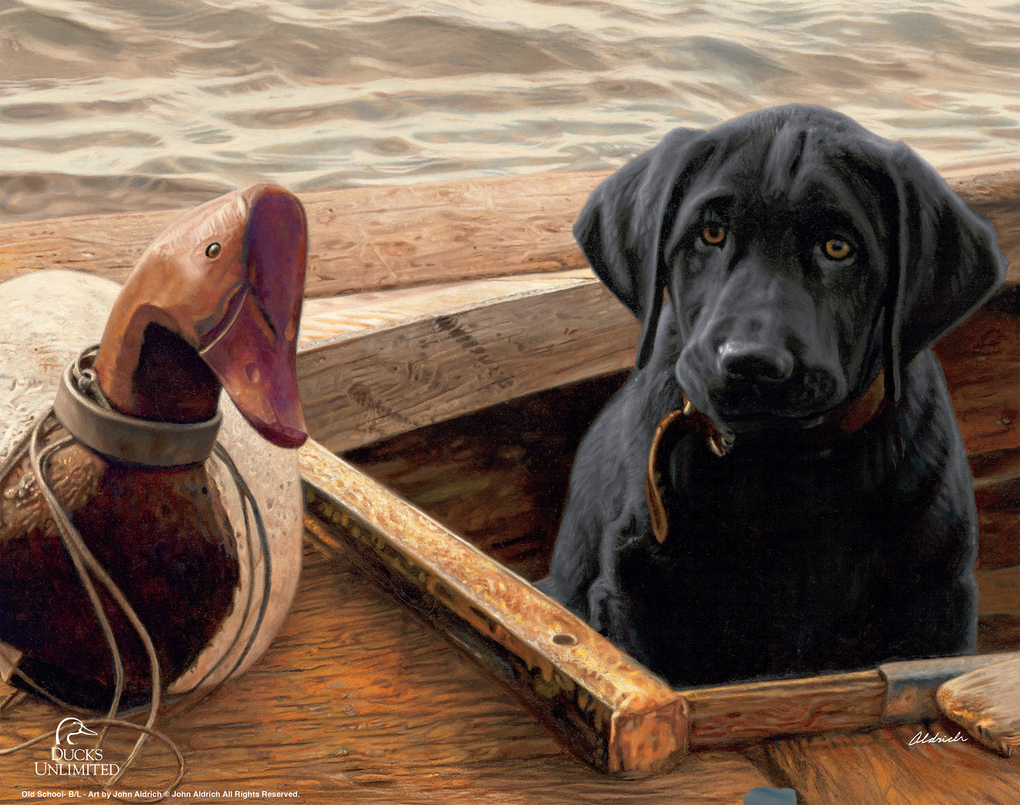 Old School Black Lab Art Prints - Official Ducks Unlimited Art