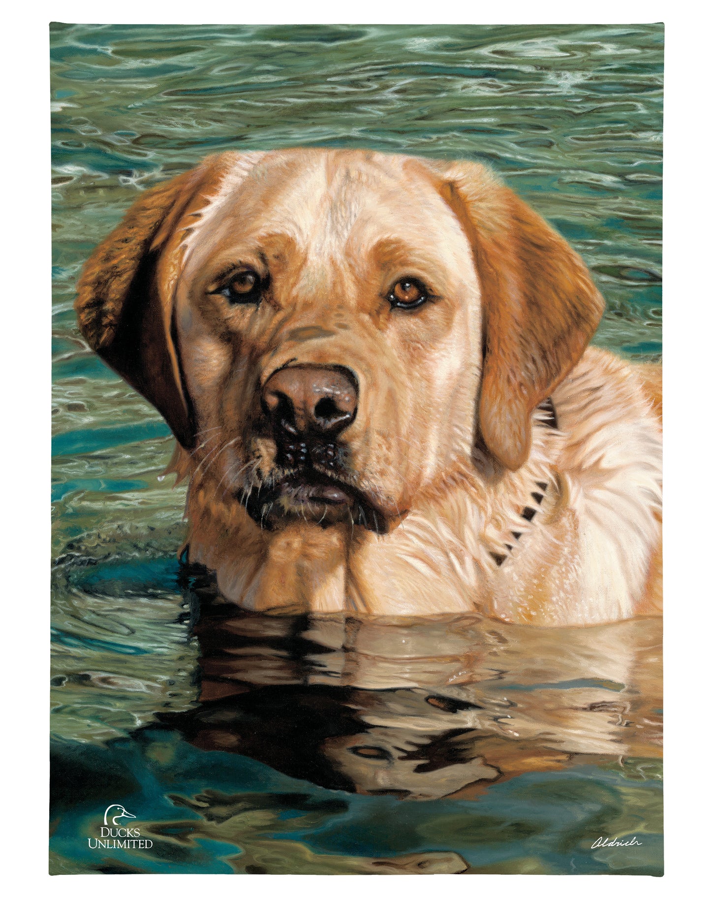 On the Job Yellow Lab Gallery Wrapped Canvas - Official Ducks Unlimited Art