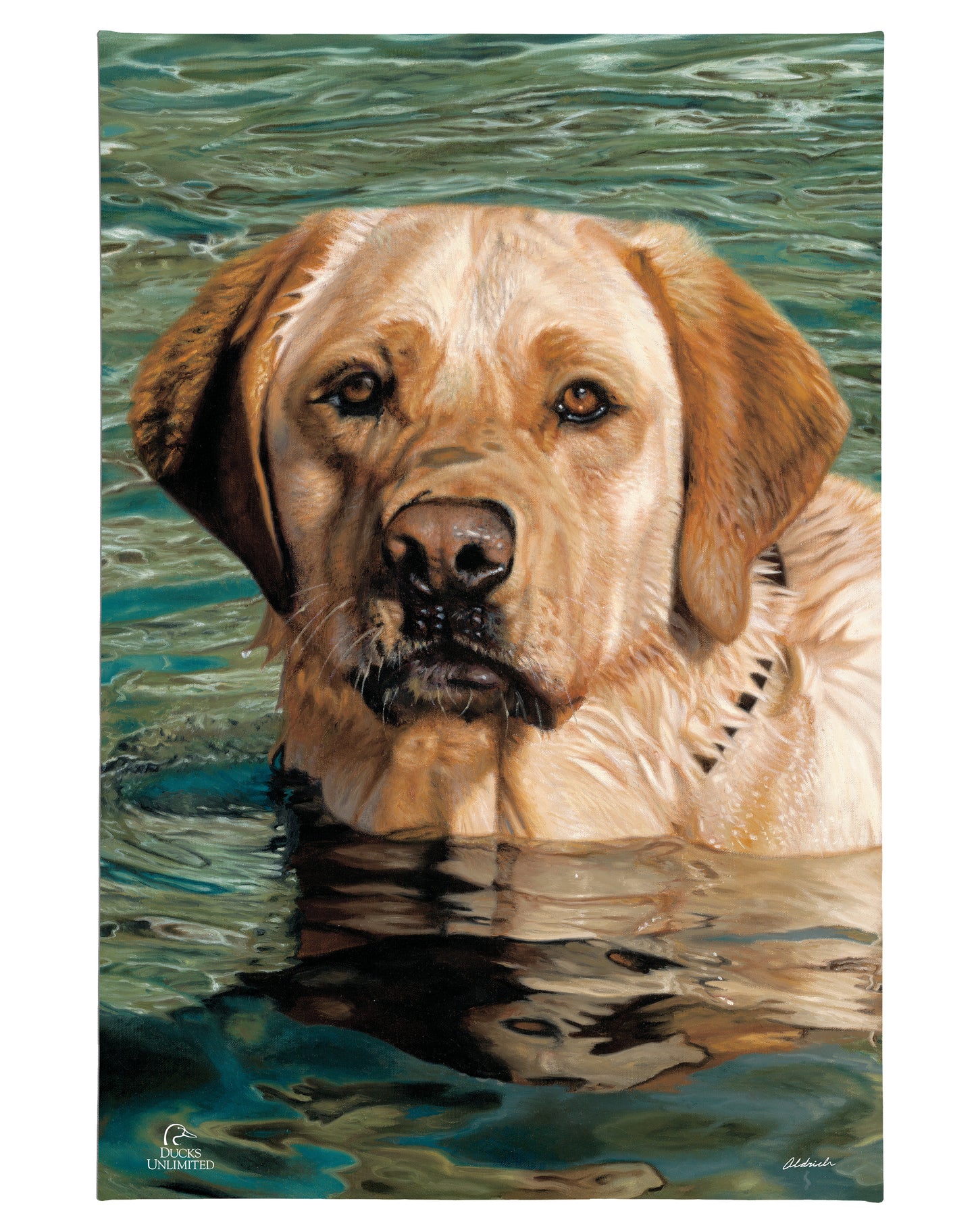 On the Job Yellow Lab Gallery Wrapped Canvas - Official Ducks Unlimited Art