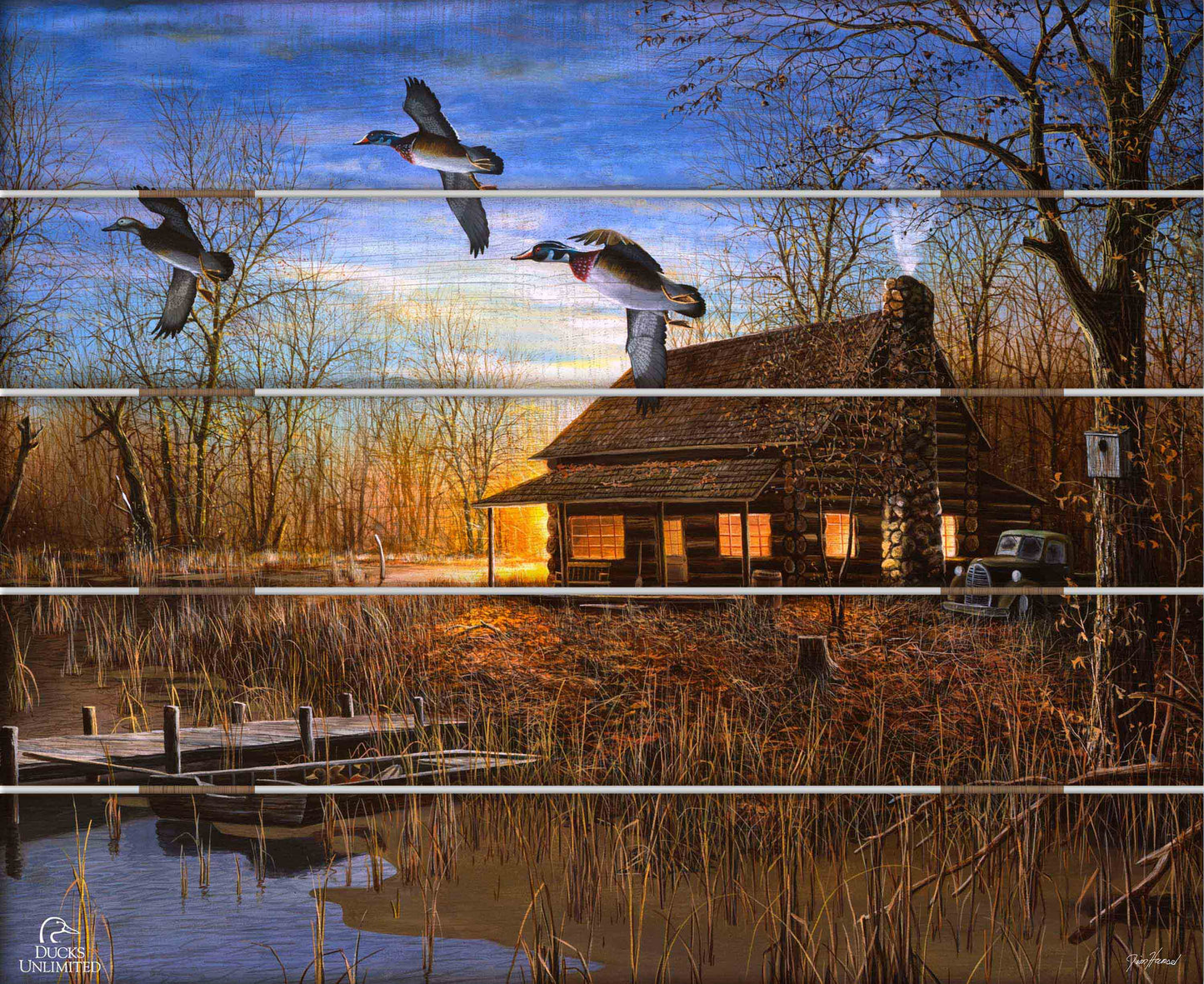 Passing Through 18" x 22" Pallet Wall Art - Official Ducks Unlimited