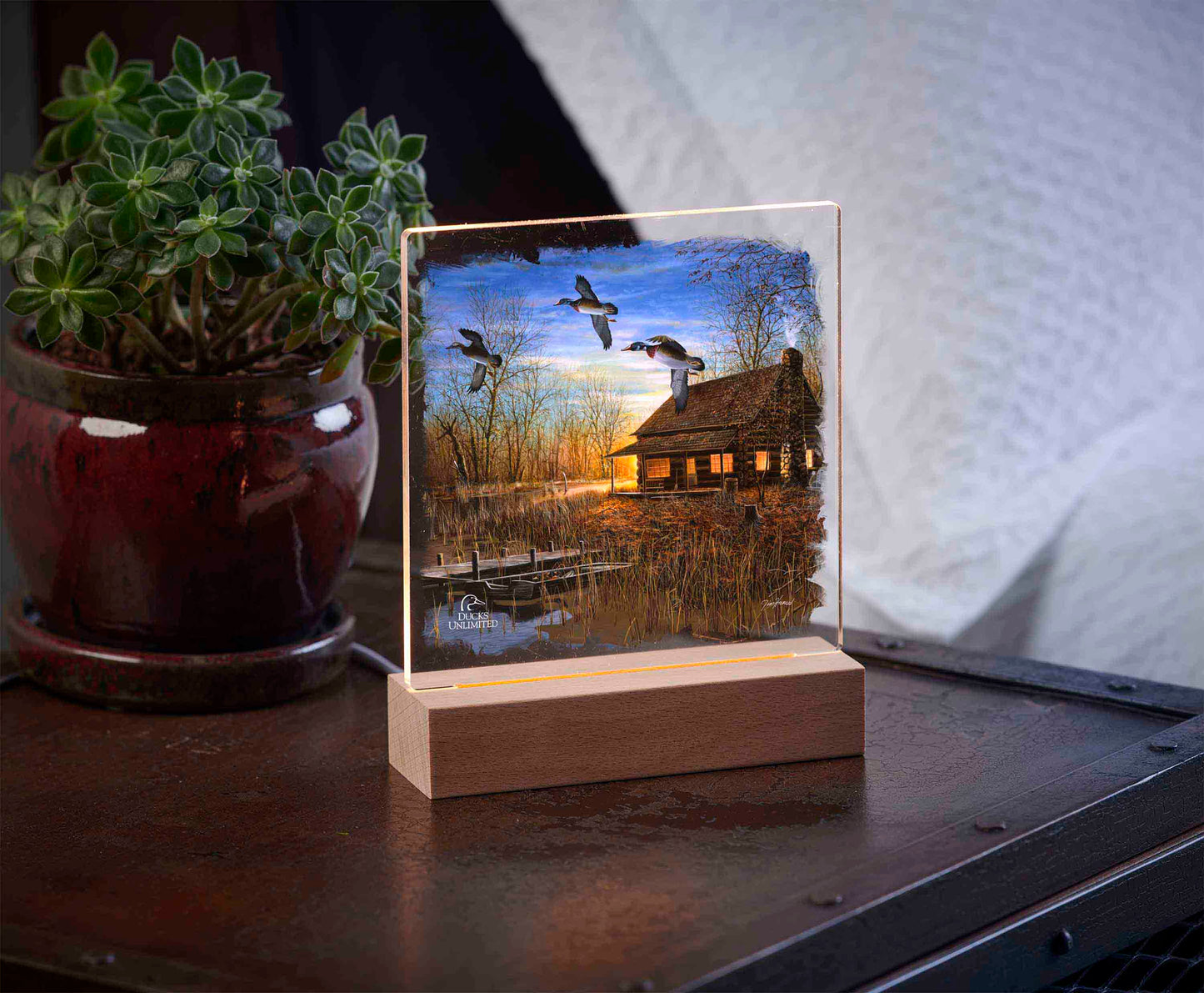 Passing Through 6.37" x 6" Acrylic Nightlights - Official Ducks Unlimited Art