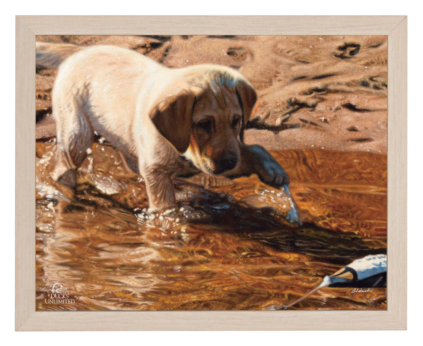 Piddle Paddle Pup  Yellow Lab   Art Prints - Official Ducks Unlimited Art