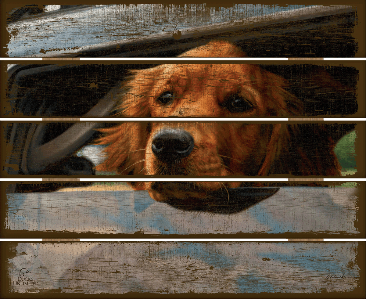 What's the Hold Up - 18" x 22" Pallet Wall Art - Official Ducks Unlimited Art