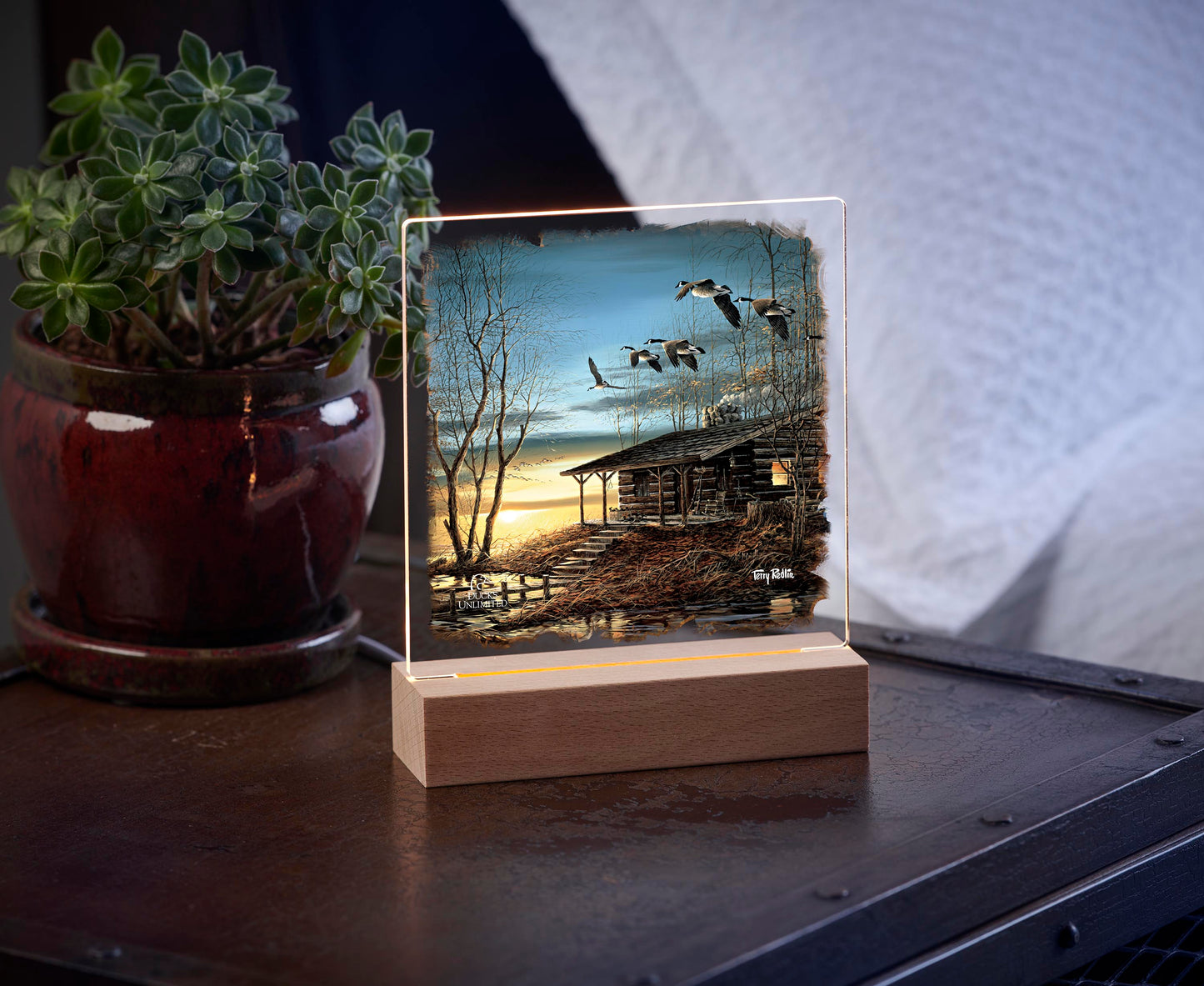 Evening Retreat  Acrylic Night Light - Official Ducks Unlimited Art