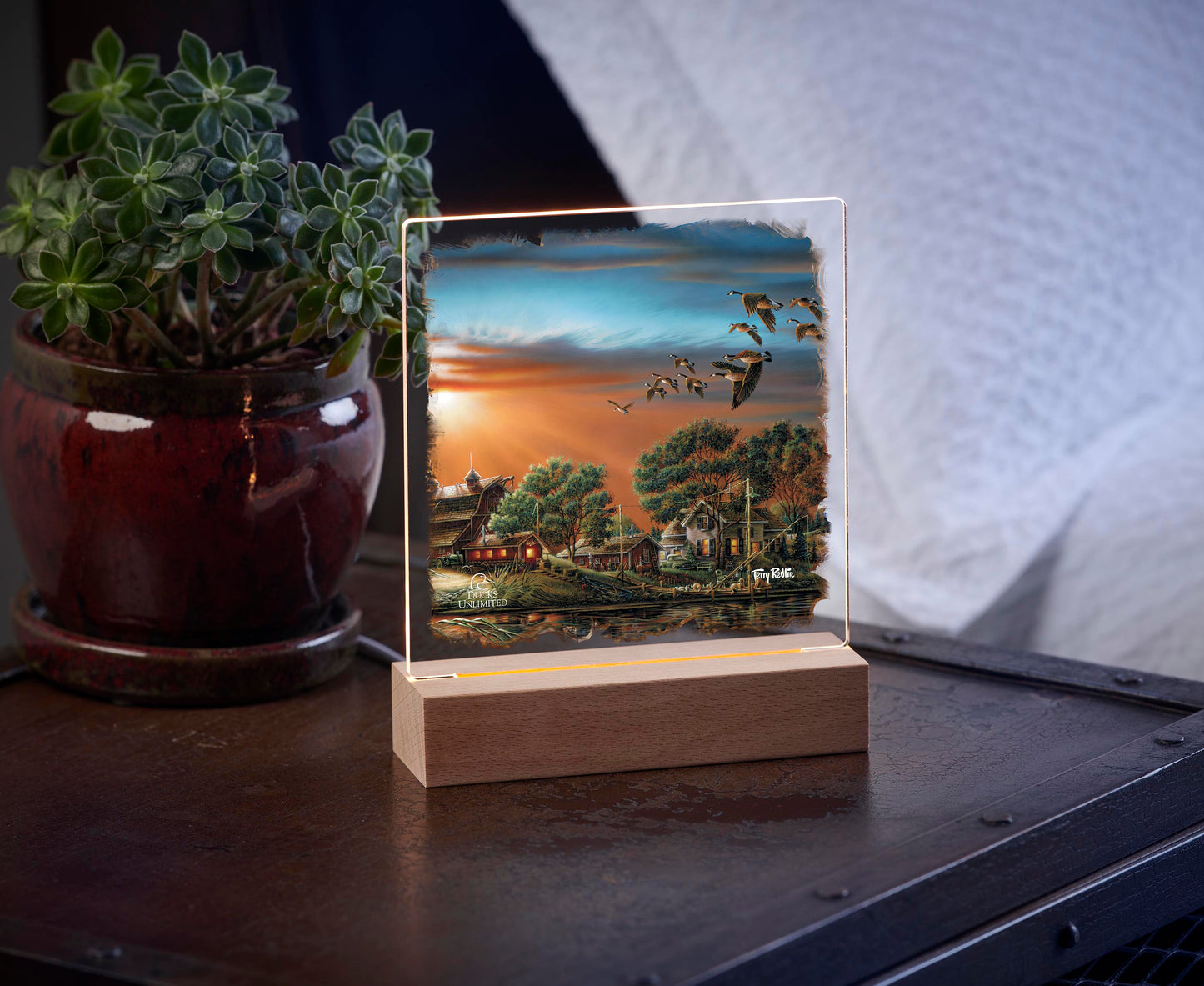 Lazy Afternoon Acrylic Night Light - Official Ducks Unlimited Art