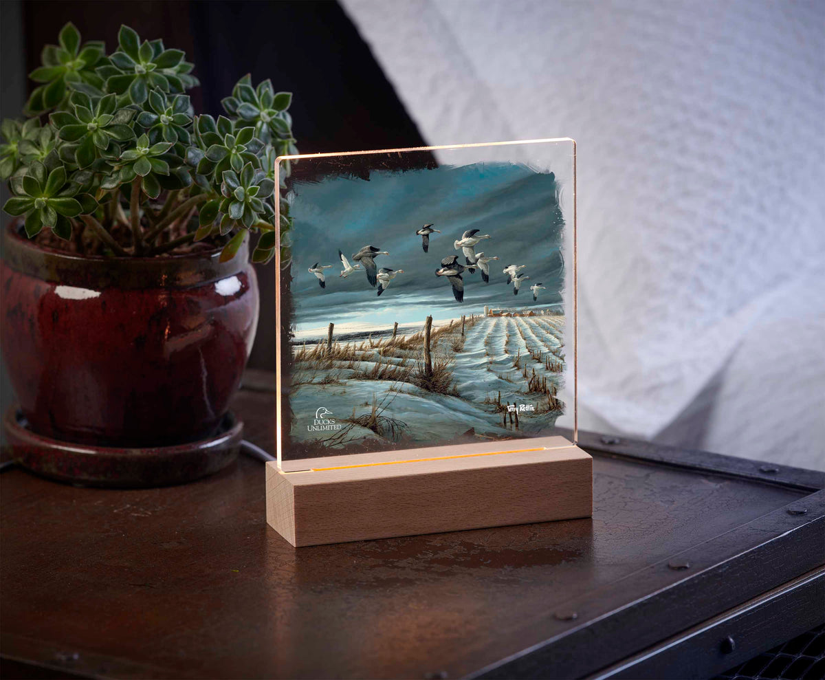 Winter Snows - 6.37" x 6" Acrylic Night Light - Official Ducks Unlimited Art