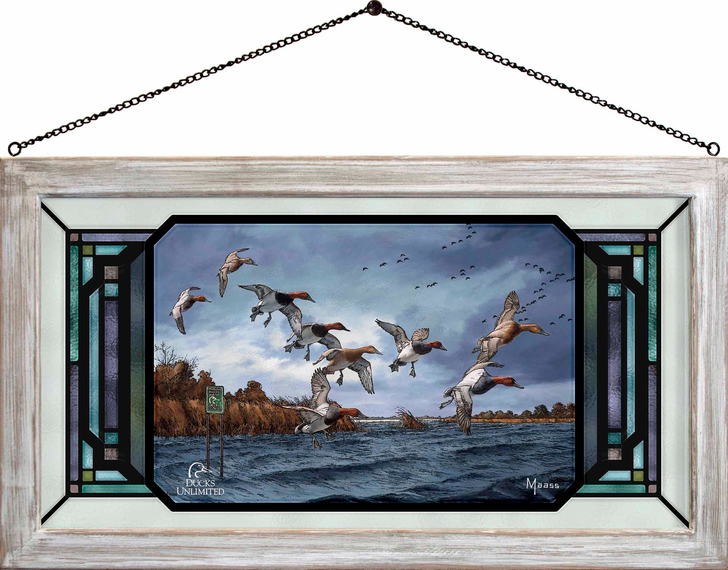 Fruits of Your Labor Canvasbacks Stained Glass Art - Official Ducks Unlimited Art