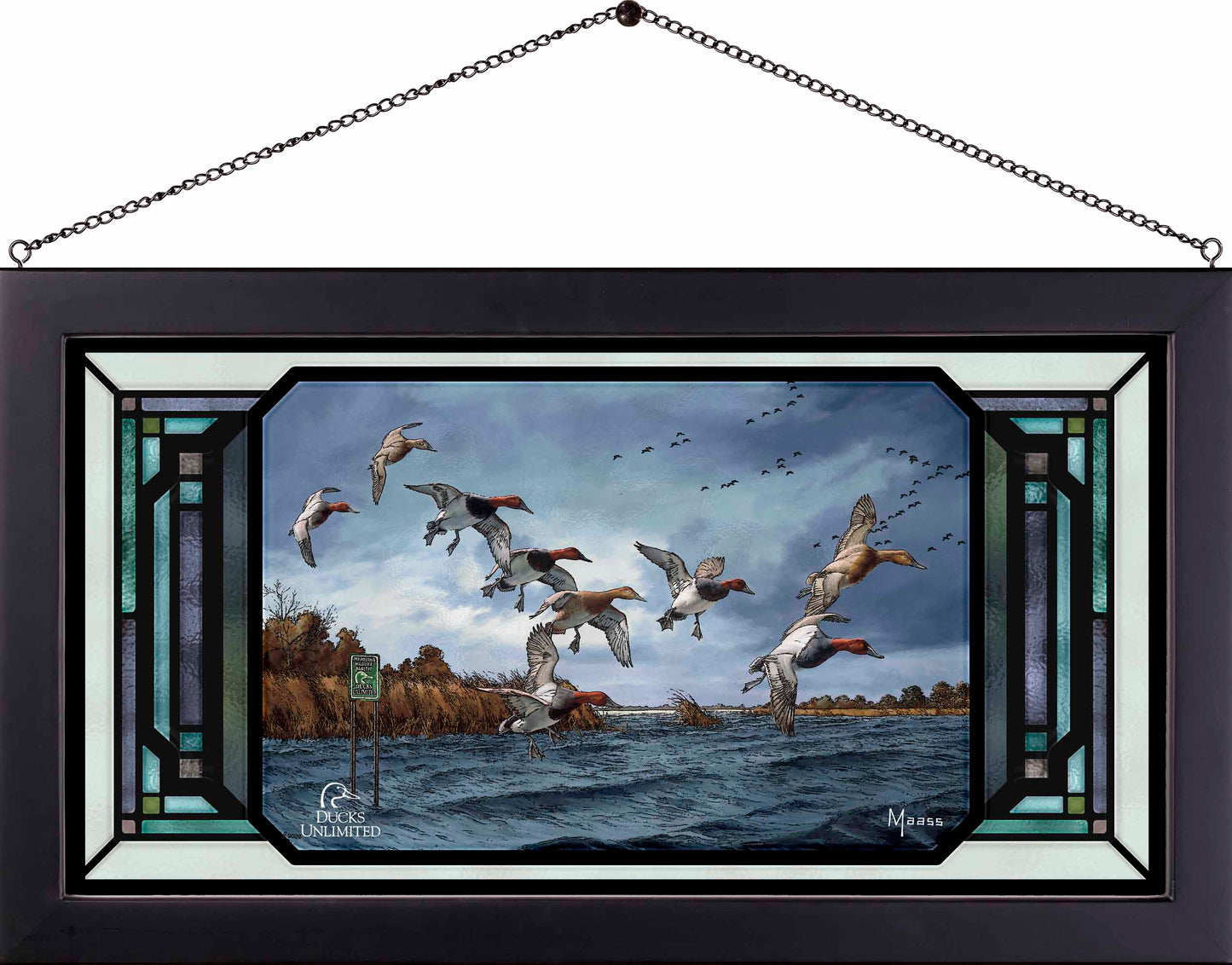 Fruits of Your Labor Canvasbacks Stained Glass Art - Official Ducks Unlimited Art