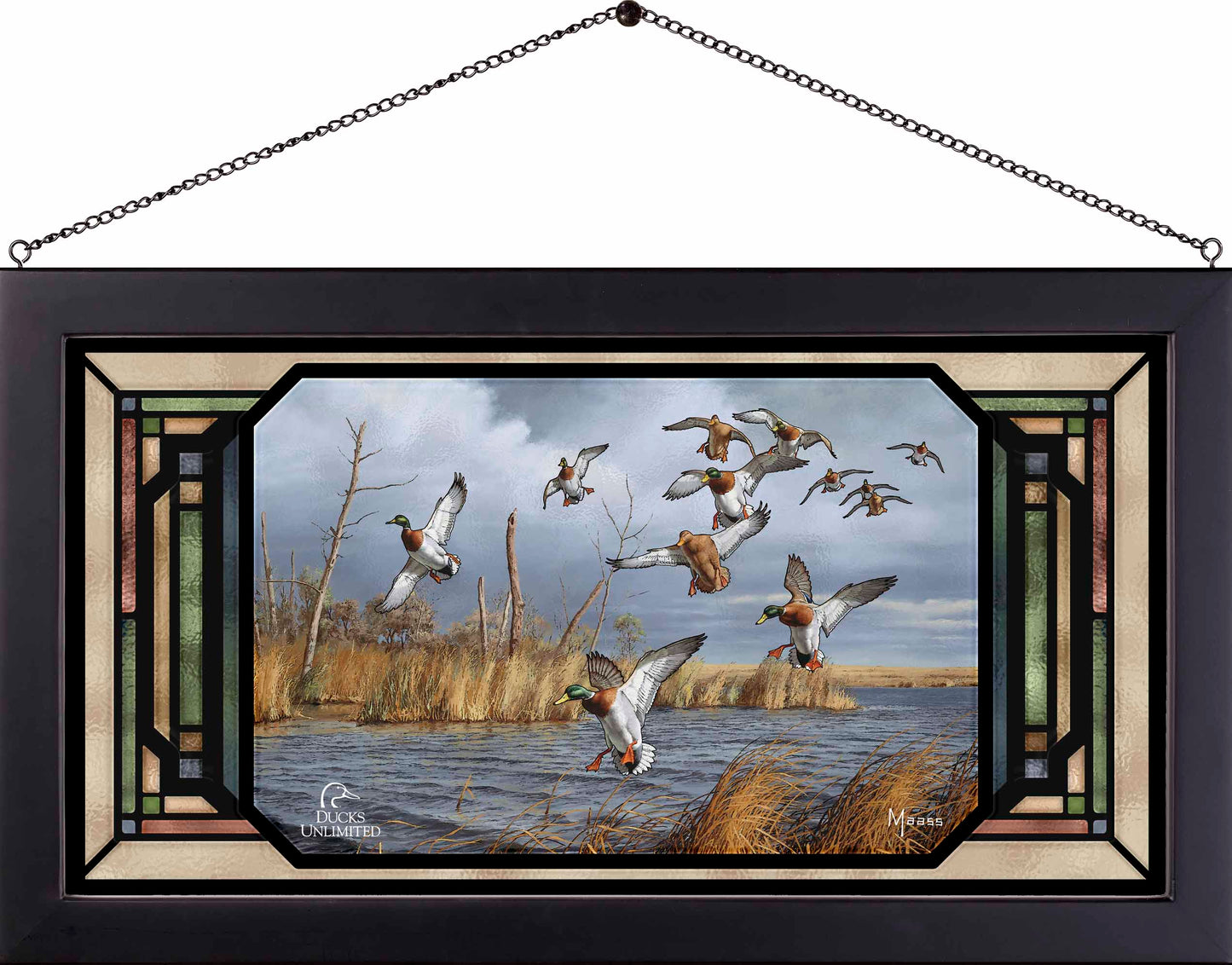 Greenhead Alert Mallards Stained Glass Art - Official Ducks Unlimited Art