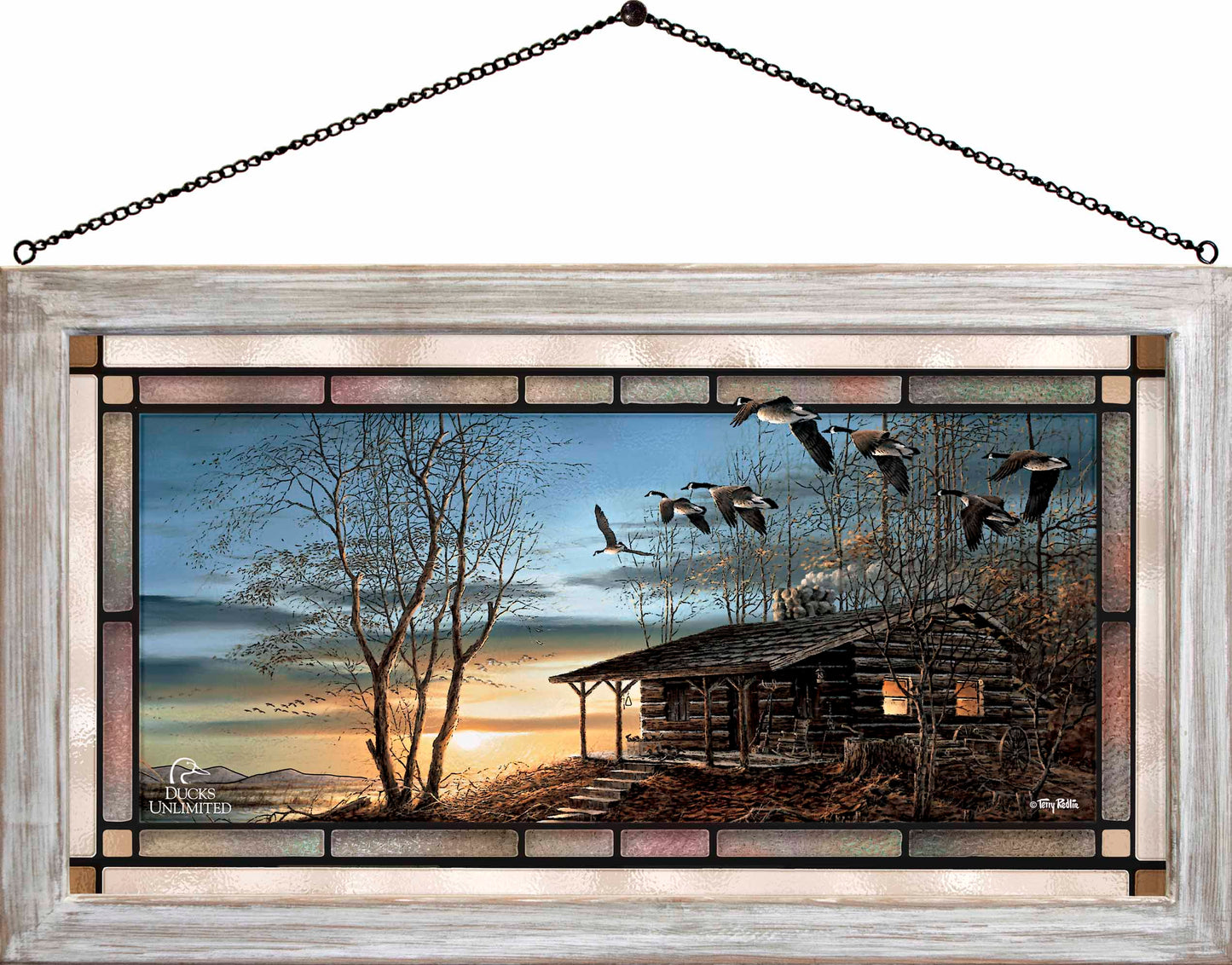 Evening Retreat Stained Glass Art - Official Ducks Unlimited Art