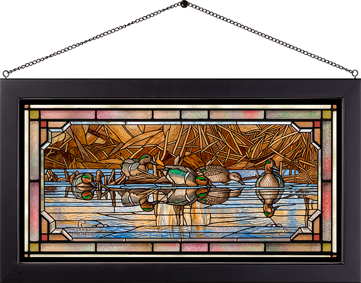 Emerald Waters Stained Glass Art - Official Ducks Unlimited Art