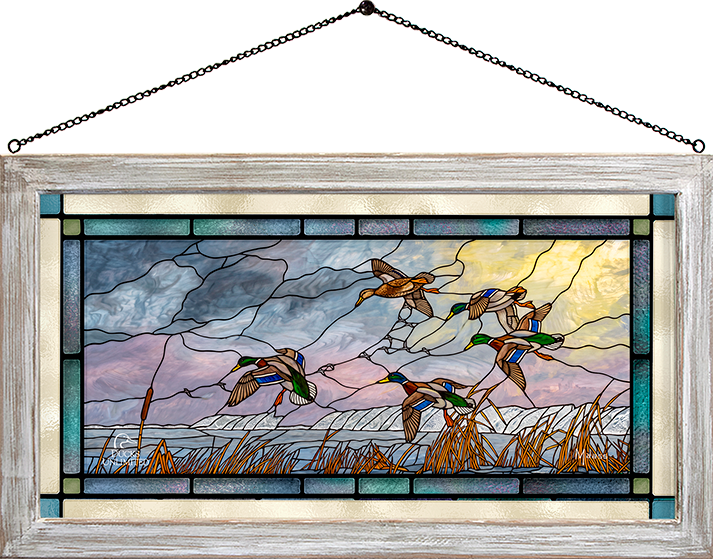 After a Passing Squall Stained Glass Art - Official Ducks Unlimited Art