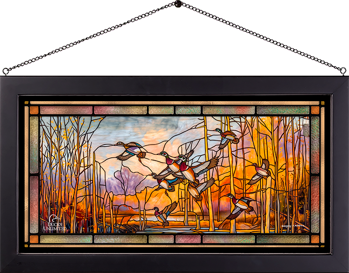 Wood Ducks - Stained Glass Art - Official Ducks Unlimited Art