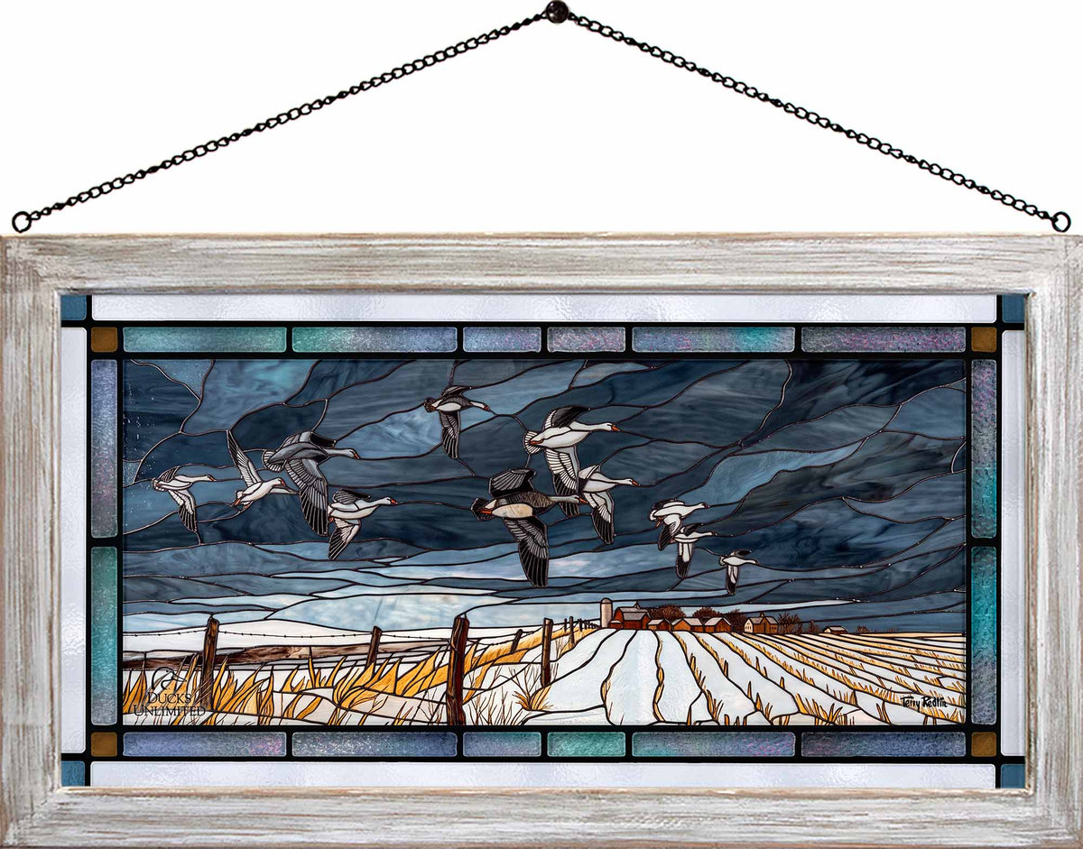 Winter Snows - Stained Glass Art - Official Ducks Unlimited Art