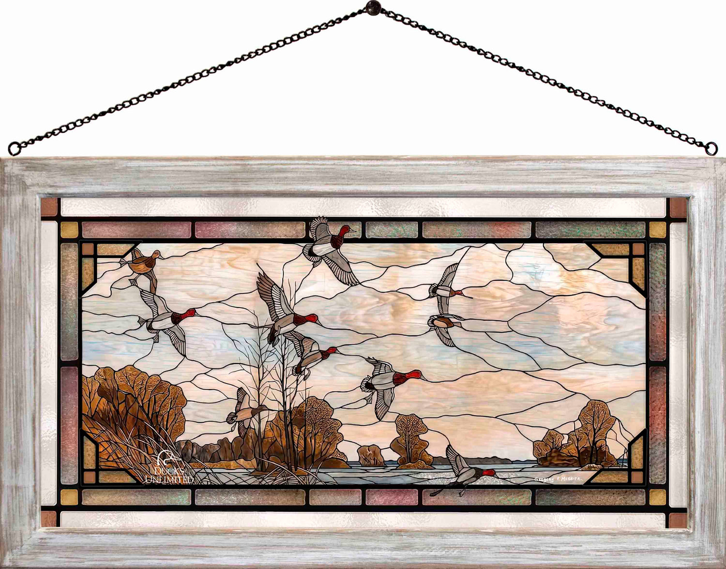 Redheads Redoubt Stained Glass Art - Official Ducks Unlimited Art