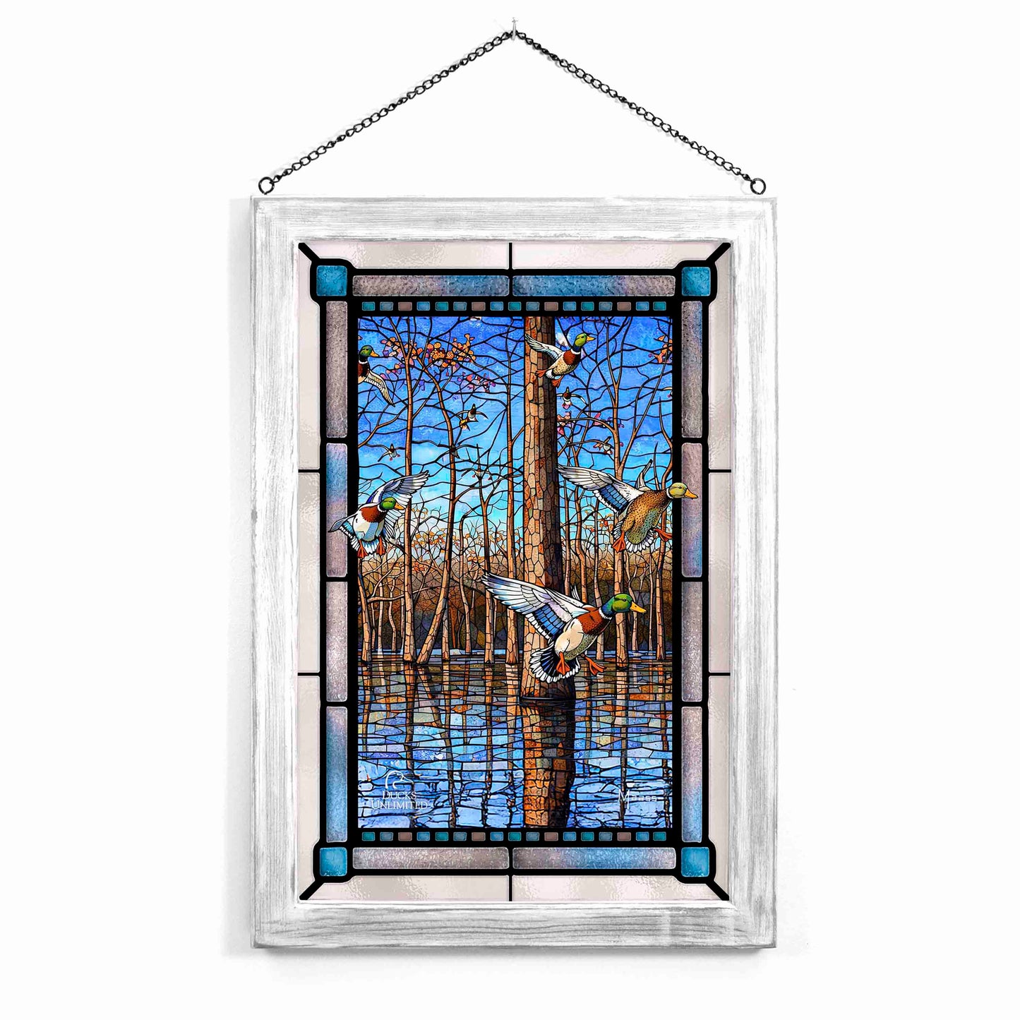 Down from the North Stained Glass Art - Official Ducks Unlimited Art