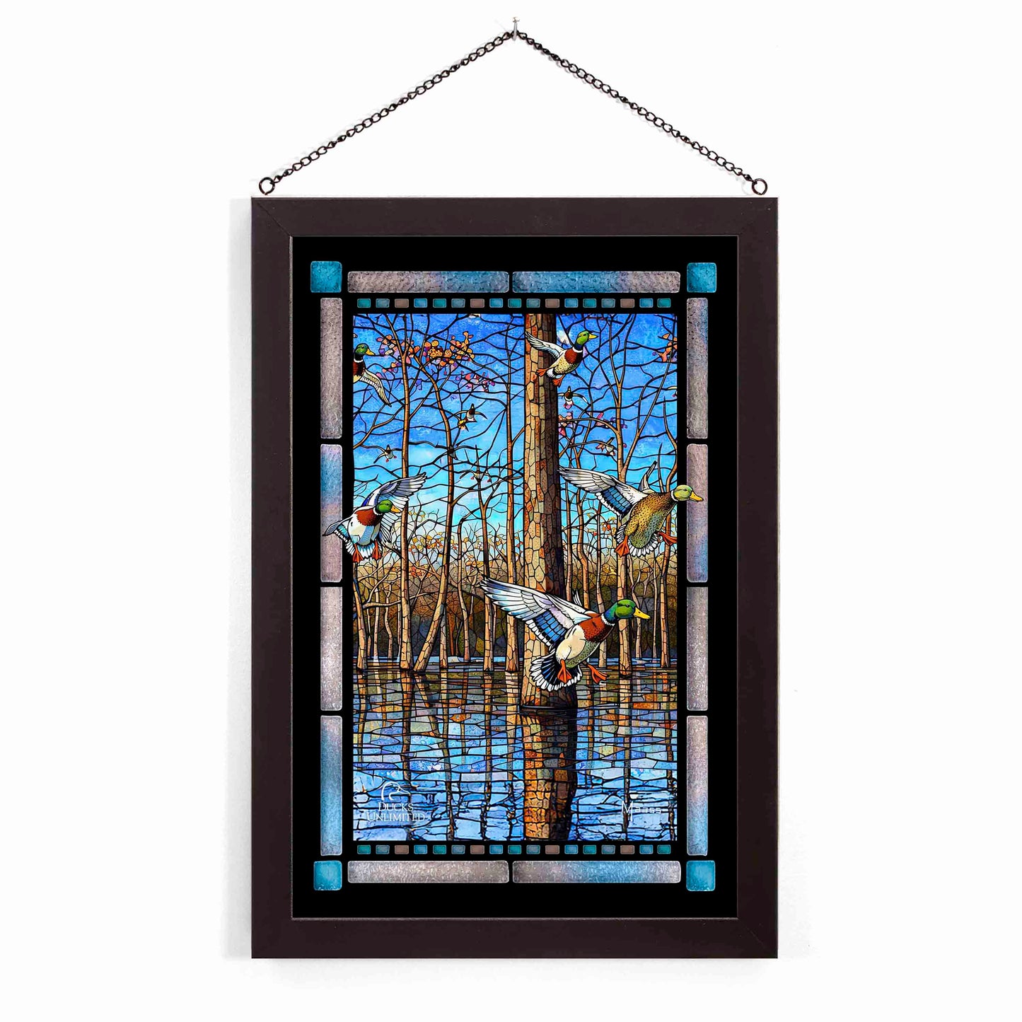 Down from the North Stained Glass Art - Official Ducks Unlimited Art