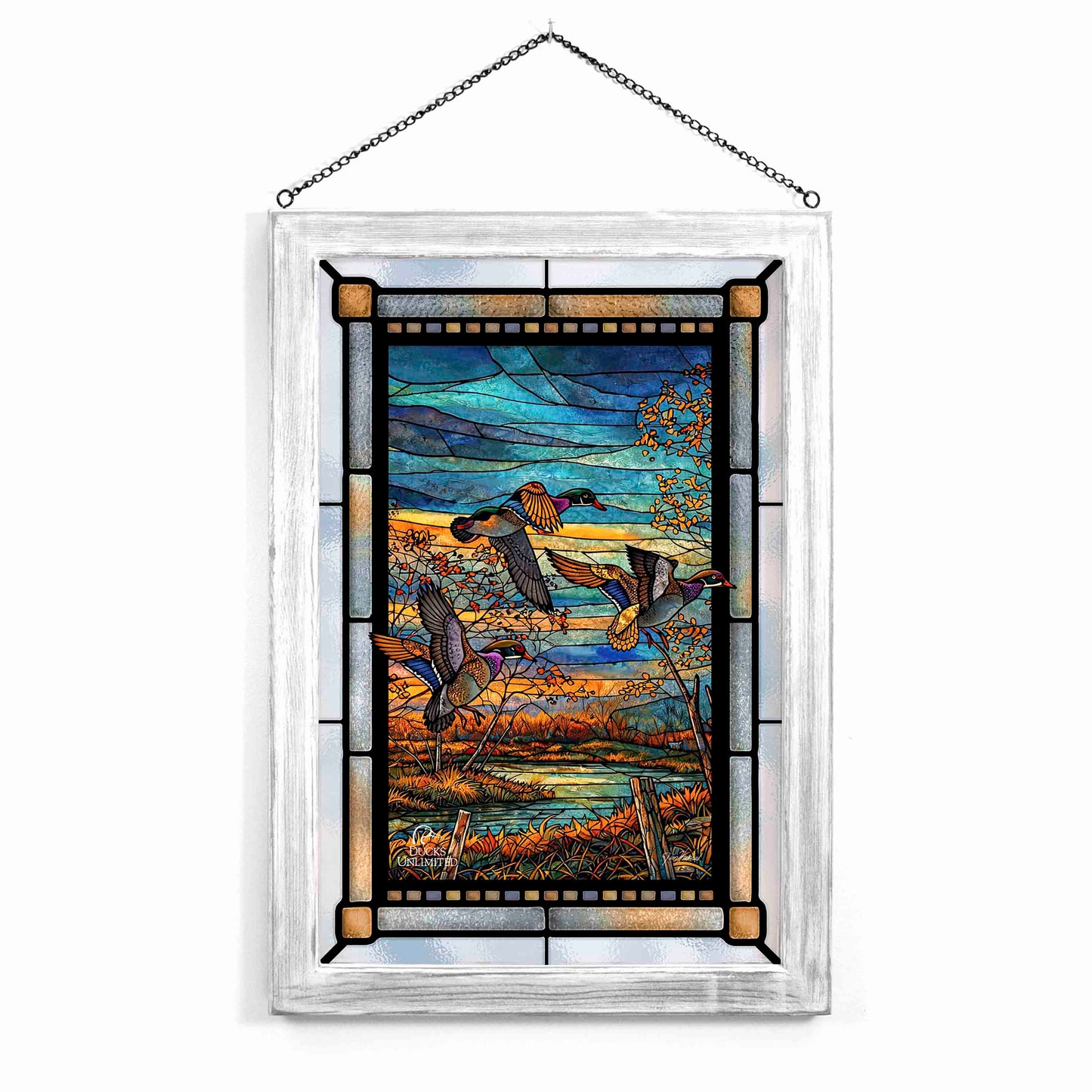 Autumn Splendor Stained Glass Art - Official Ducks Unlimited Art