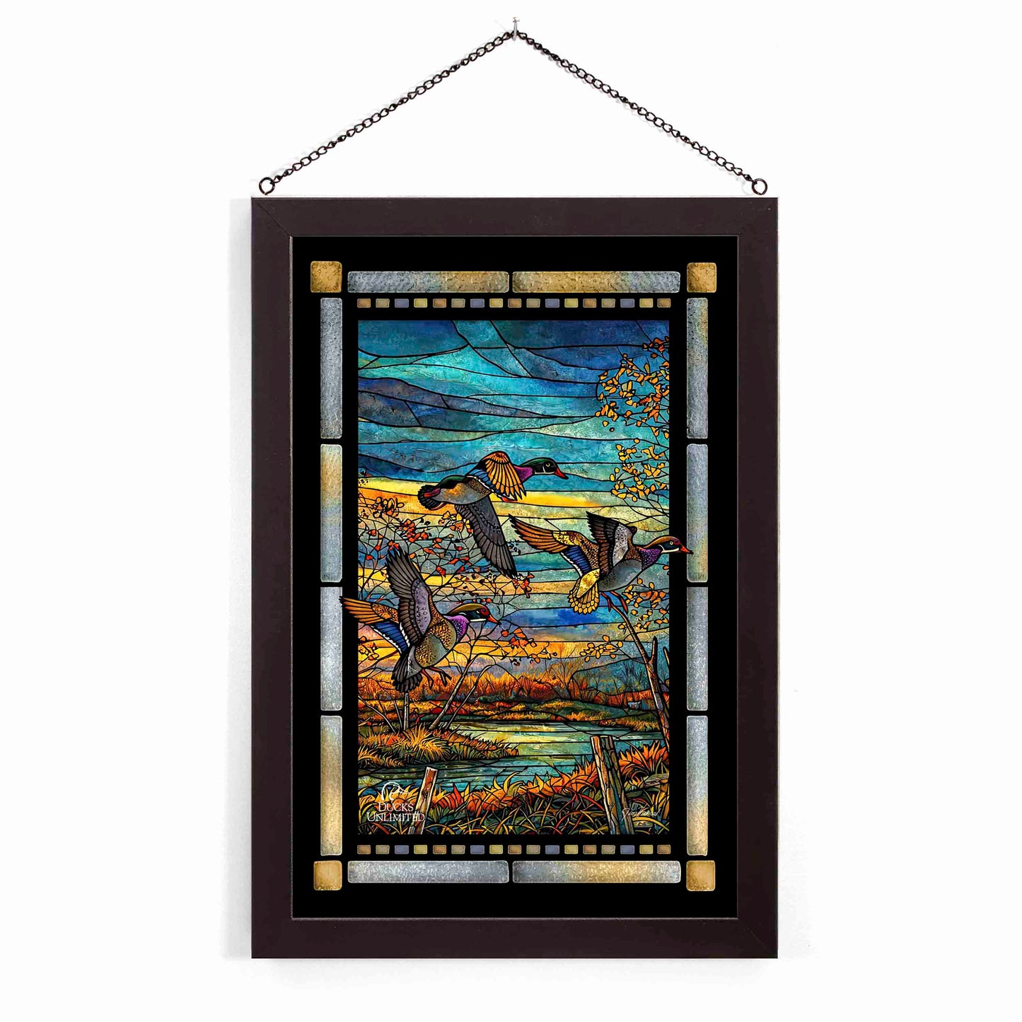 Autumn Splendor Stained Glass Art - Official Ducks Unlimited Art