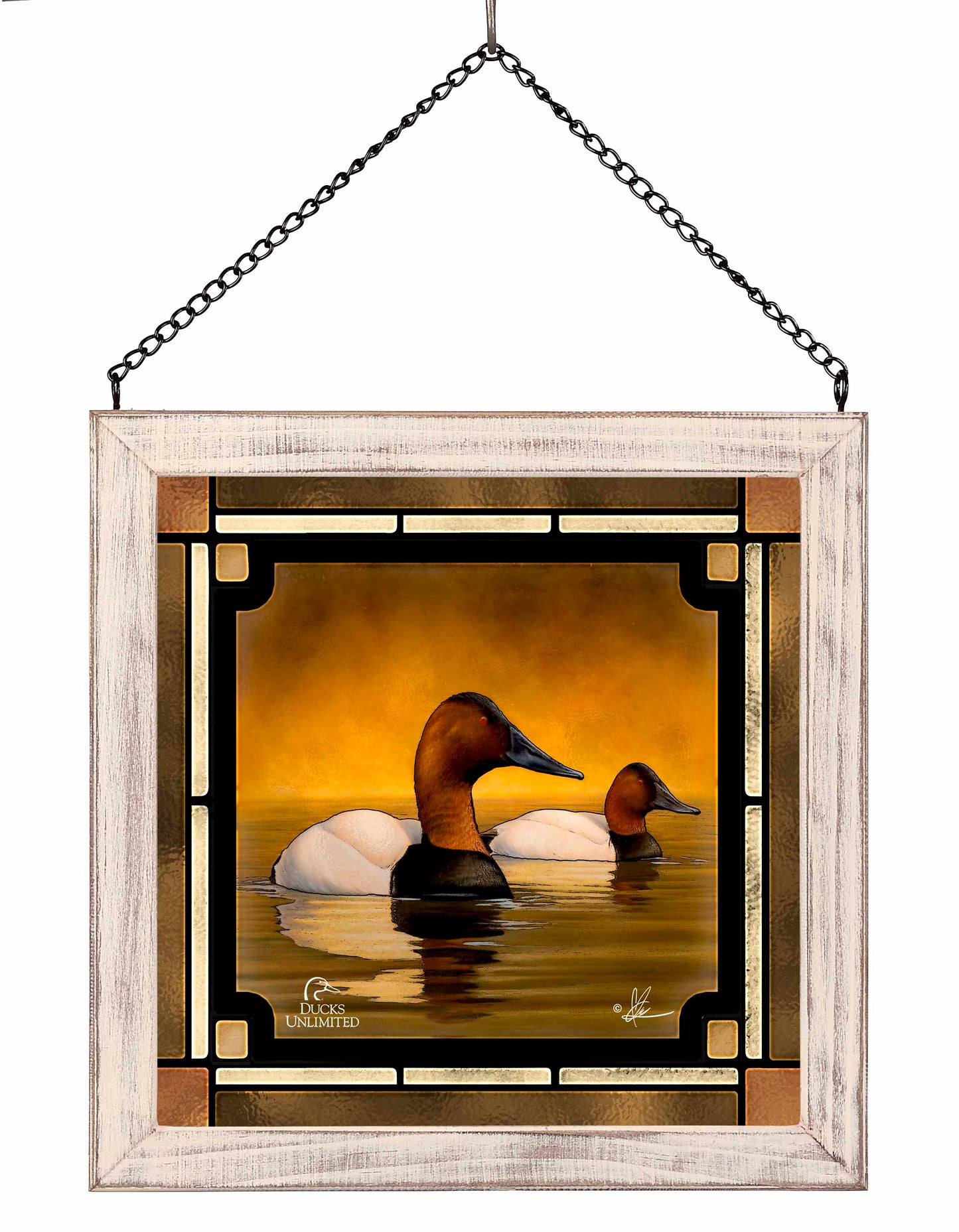 Canvas Back Stained Glass Art - Official Ducks Unlimited Art