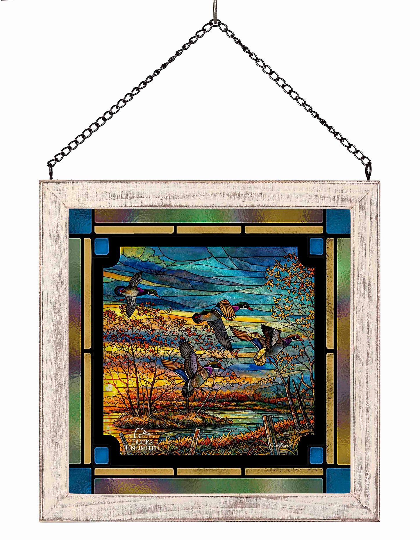 Autumn Splendor Stained Glass Art - Official Ducks Unlimited Art