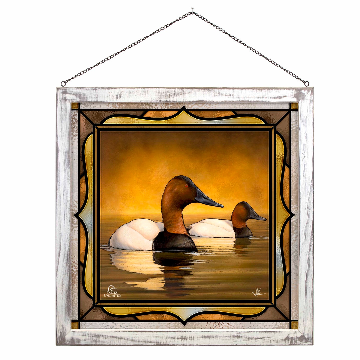 Canvas Back Stained Glass Art - Official Ducks Unlimited Art