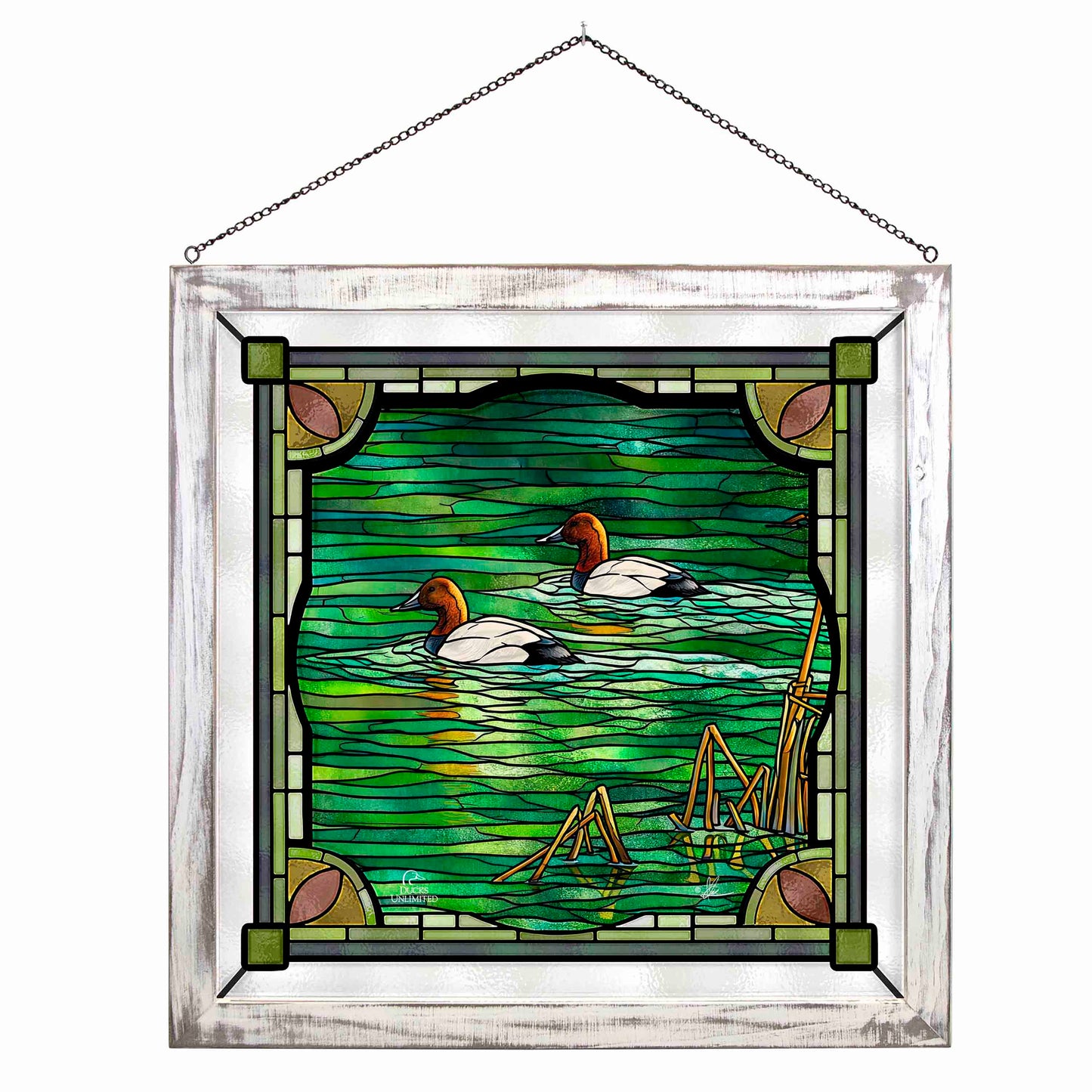 A Beautiful Day Stained Glass Art - Official Ducks Unlimited Art