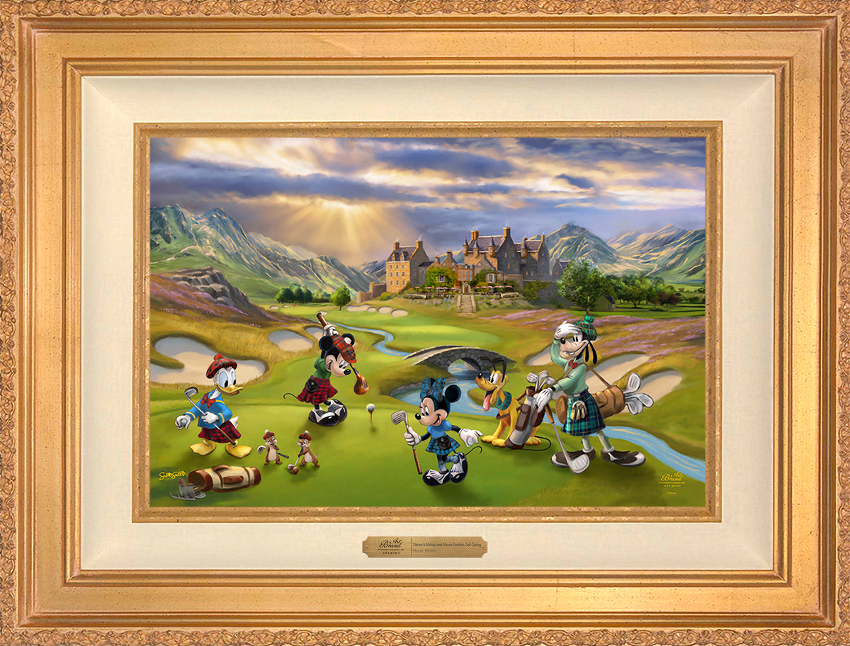 Disney's Mickey and Minnie Scottish Golf Outing - Limited Edition Canvas