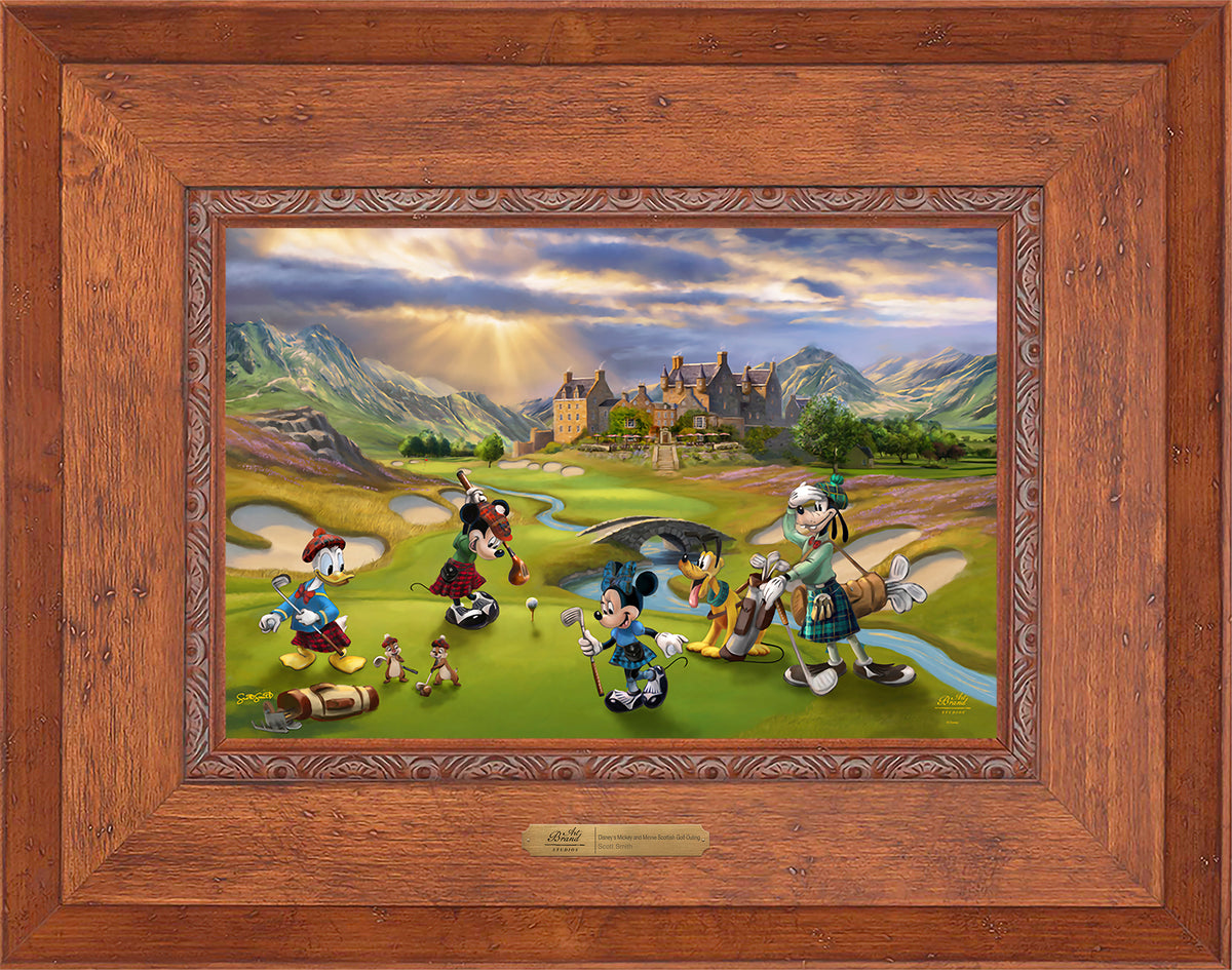 Disney's Mickey and Minnie Scottish Golf Outing - Limited Edition Canvas