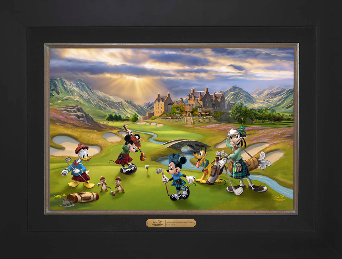 Disney's Mickey and Minnie Scottish Golf Outing - Limited Edition Canvas