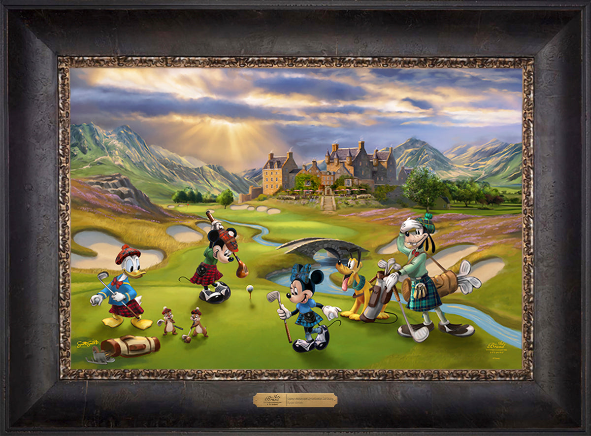Disney's Mickey and Minnie Scottish Golf Outing - Limited Edition Canvas