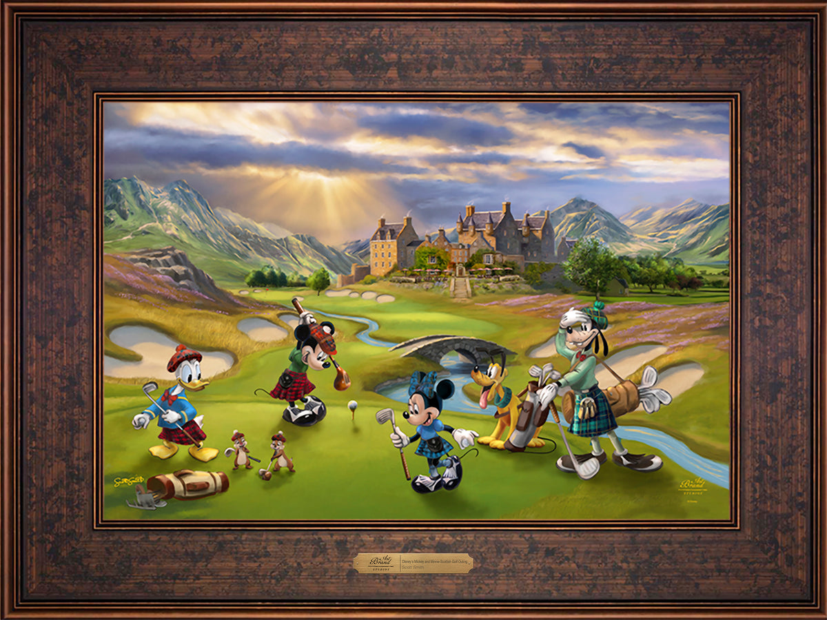 Disney's Mickey and Minnie Scottish Golf Outing - Limited Edition Canvas