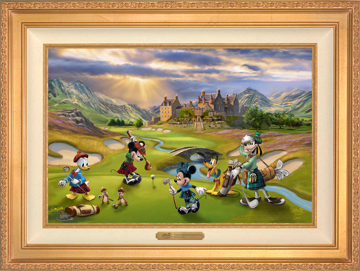 Disney's Mickey and Minnie Scottish Golf Outing - Limited Edition Canvas