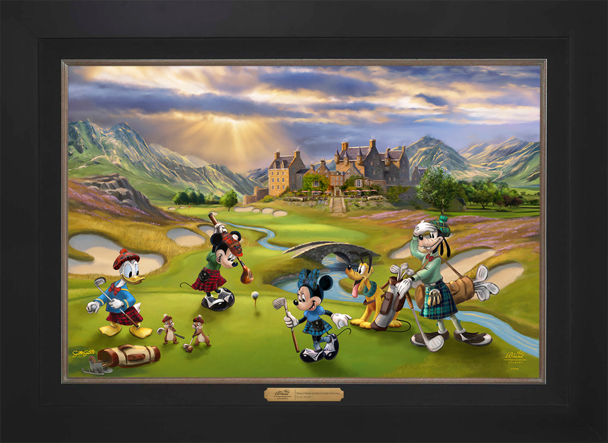 Disney's Mickey and Minnie Scottish Golf Outing - Limited Edition Canvas