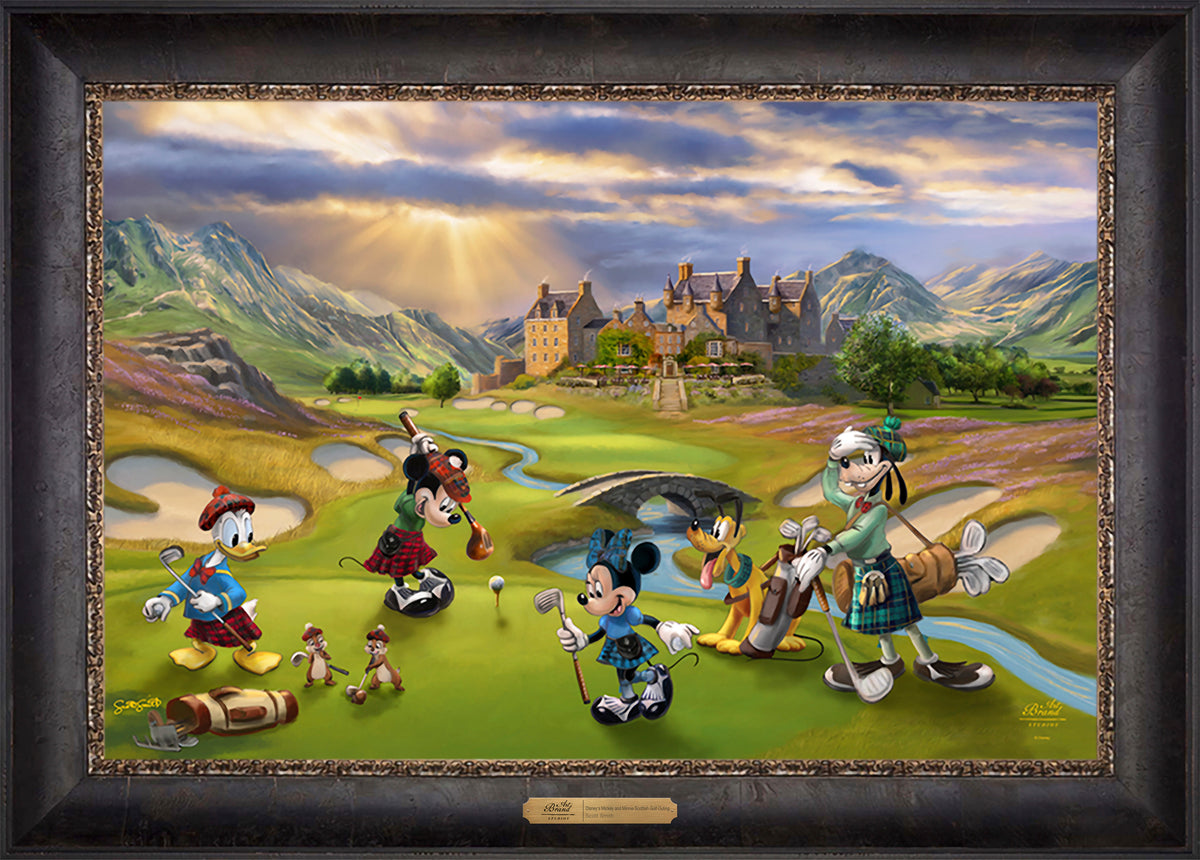 Disney's Mickey and Minnie Scottish Golf Outing - Limited Edition Canvas