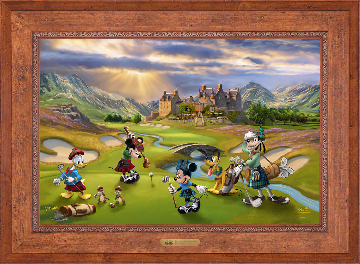 Disney's Mickey and Minnie Scottish Golf Outing - Limited Edition Canvas