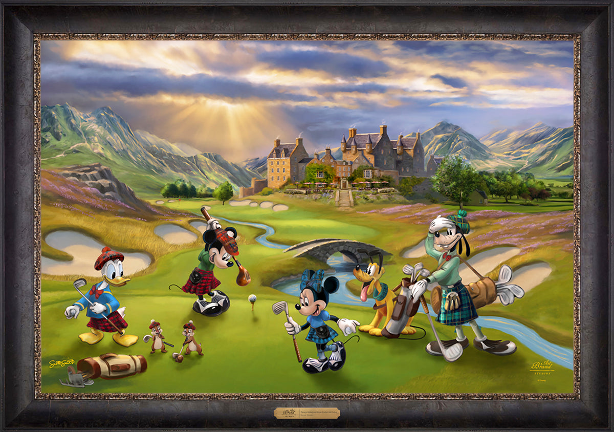 Disney's Mickey and Minnie Scottish Golf Outing - Limited Edition Canvas