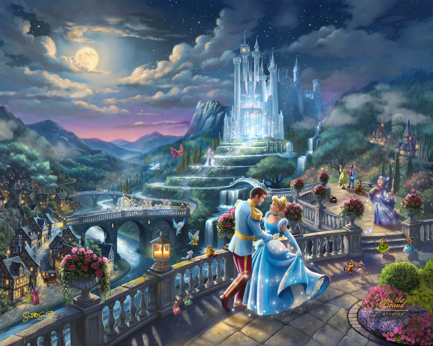 Disney's Cinderella - Midnight Stroll - 8" x 10" Gallery Wrapped Canvas