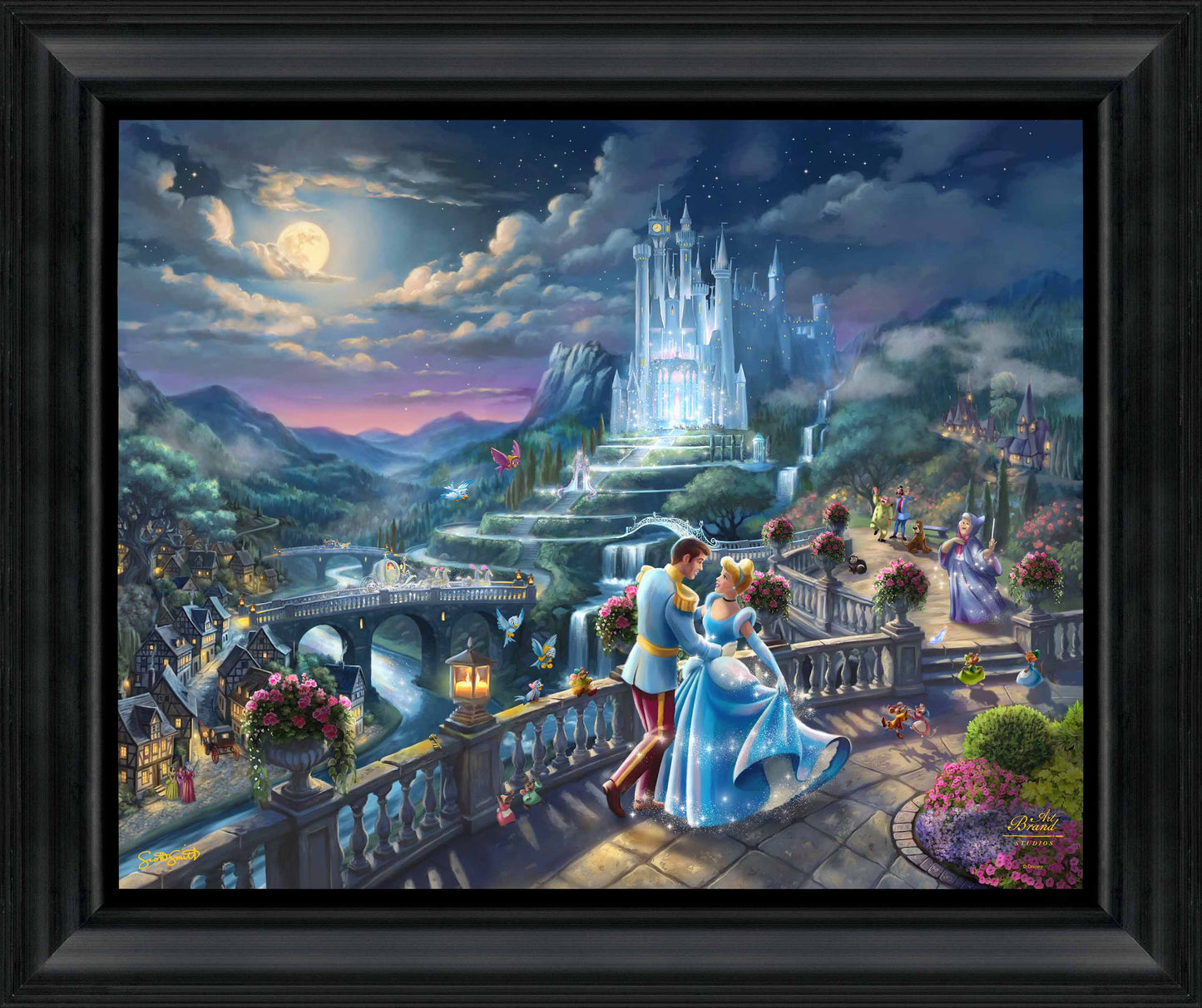 Disney's Cinderella - Midnight Stroll - 16" x 20" Brushstroke Vignette