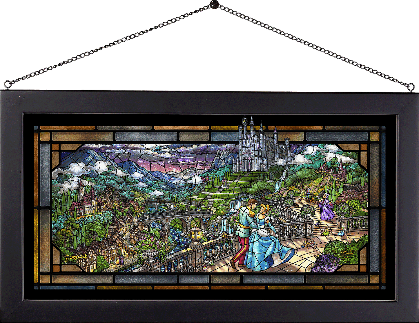 Disney's Cinderella - Midnight Stroll - Stained Glass Art