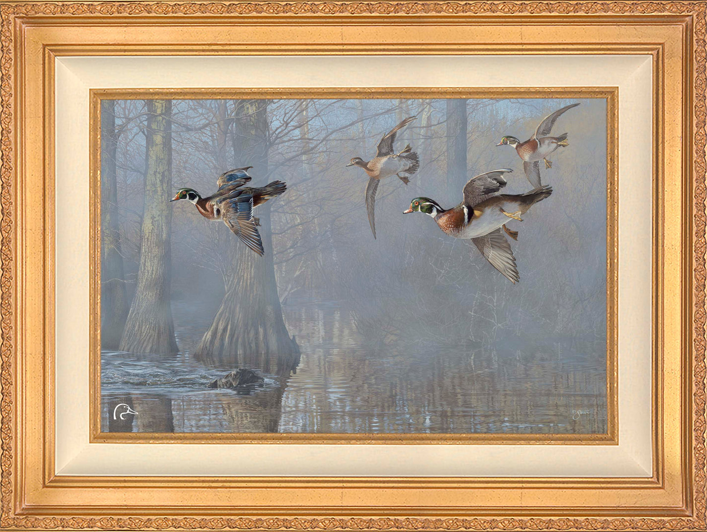 Out of the Mist  Limited Edition Canvas - Official Ducks Unlimited Art