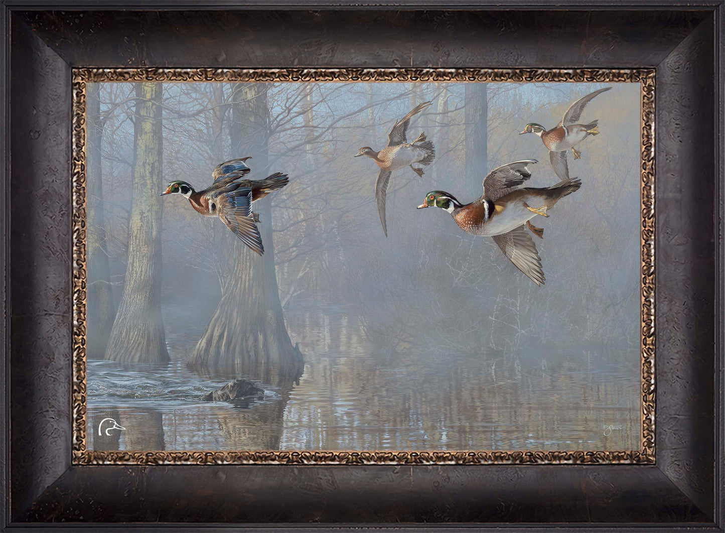 Out of the Mist  Limited Edition Canvas - Official Ducks Unlimited Art