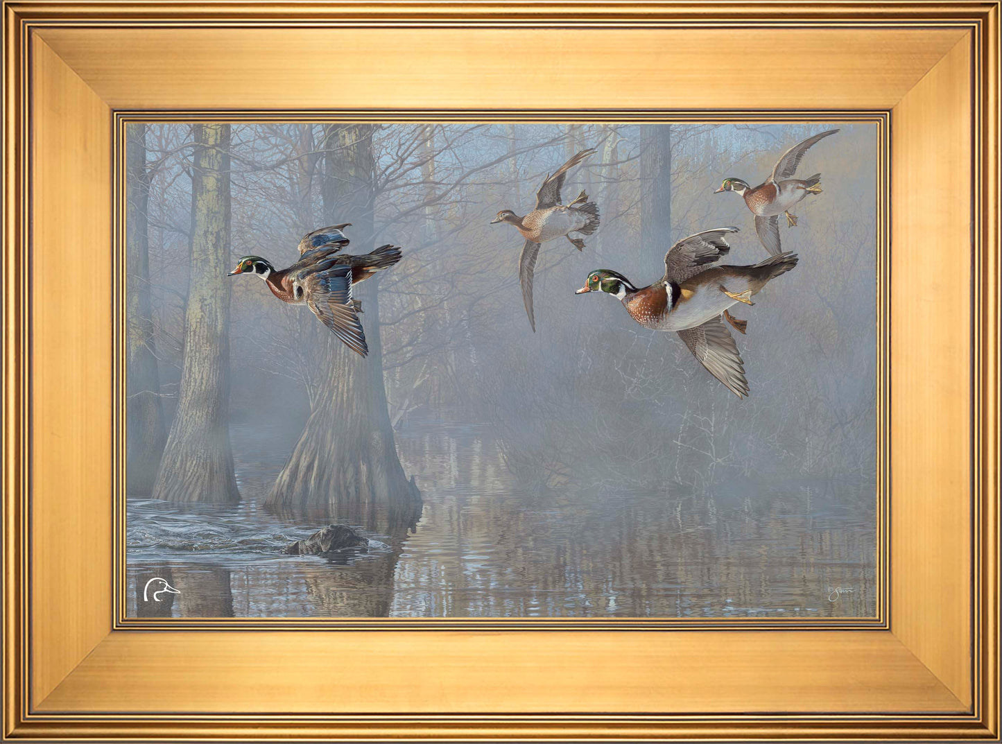 Out of the Mist  Limited Edition Canvas - Official Ducks Unlimited Art