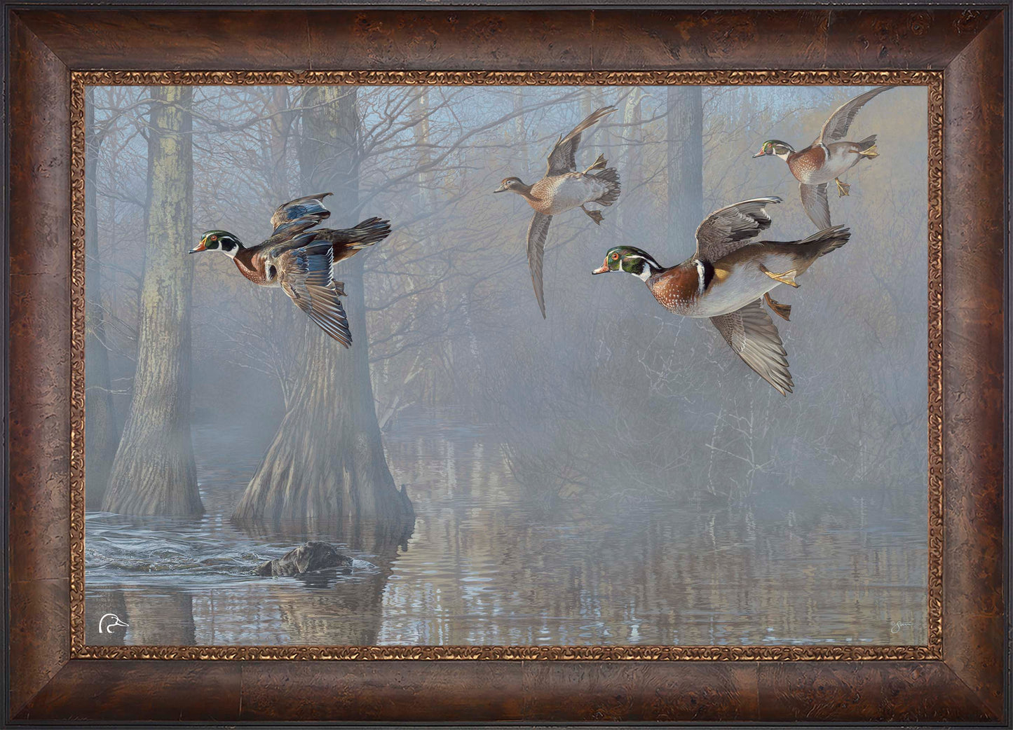 Out of the Mist  Limited Edition Canvas - Official Ducks Unlimited Art