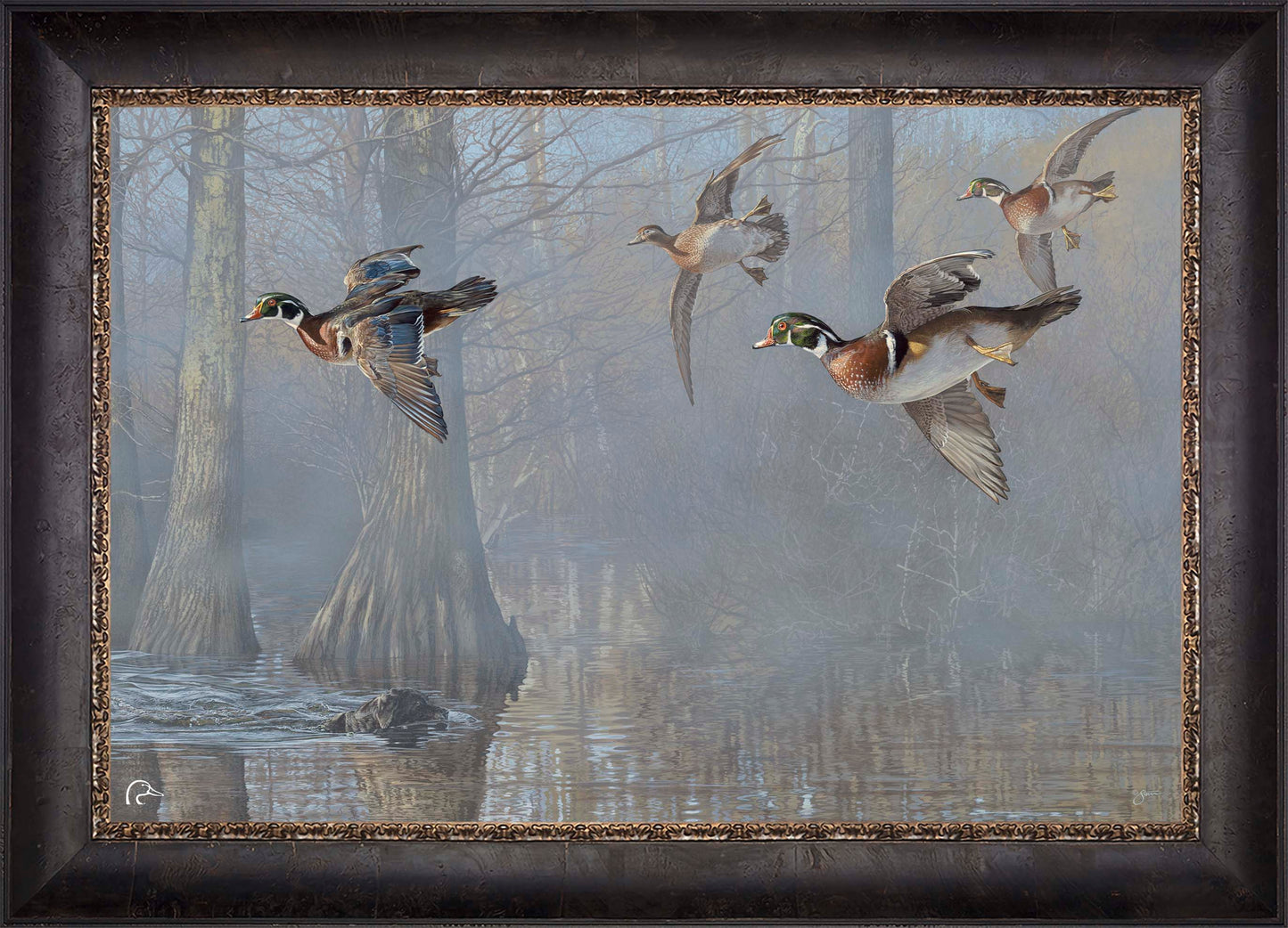 Out of the Mist  Limited Edition Canvas - Official Ducks Unlimited Art